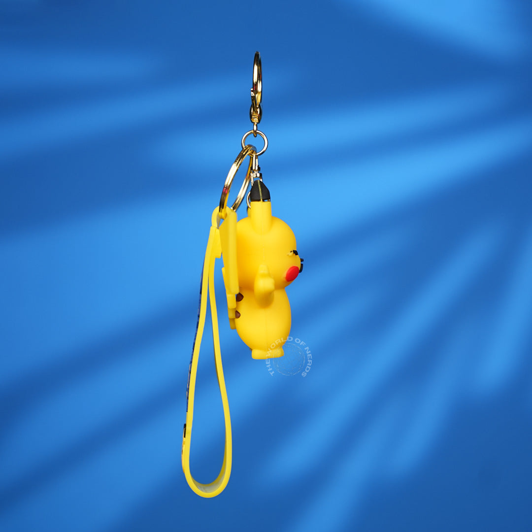 Pikachu Winking Pose Pokémon Strap Keychain