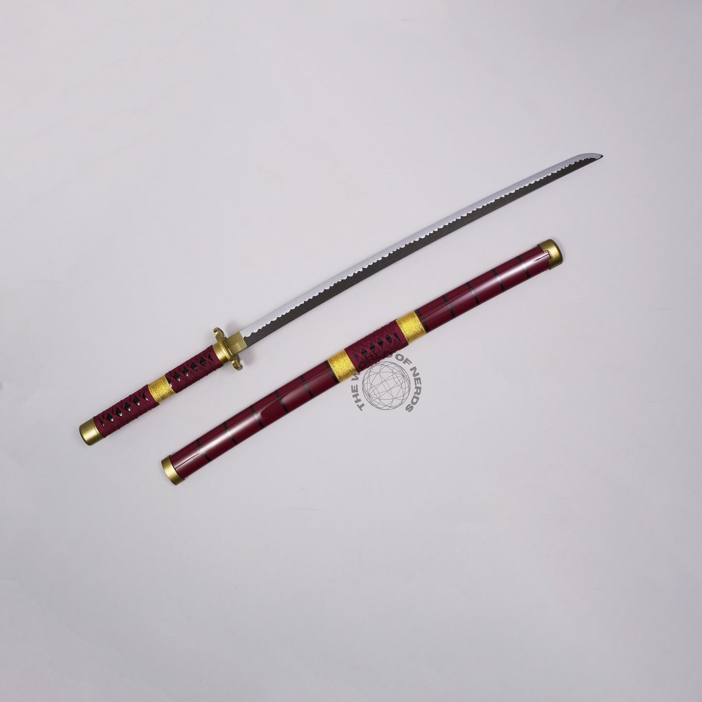 Zoro Red Sandai Kitetsu Wooden Katana – One Piece Anime Sword