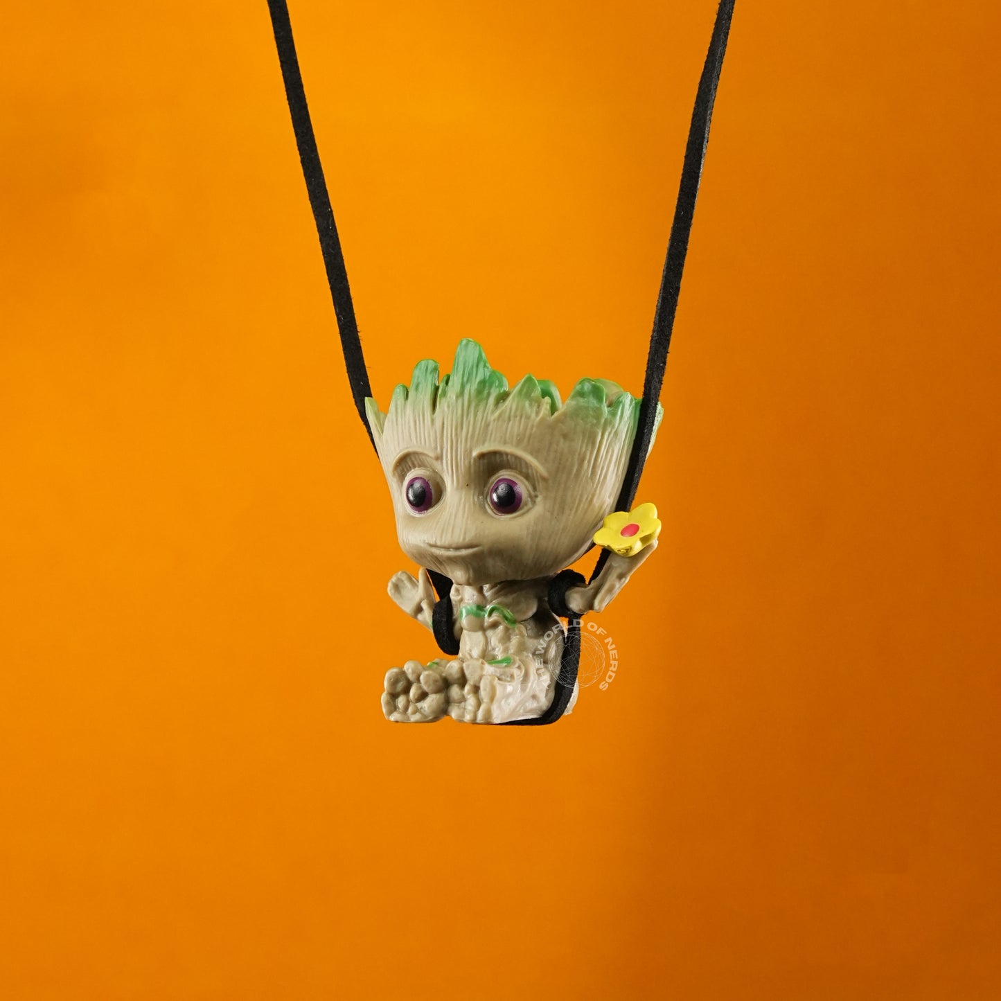 Adorable Groot Figurine Hanging Joyfully