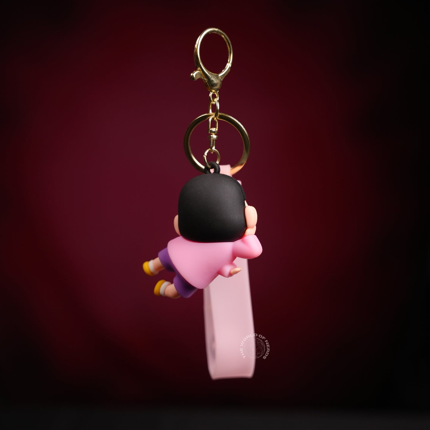Pink Lying Pose Shinchan Keychain