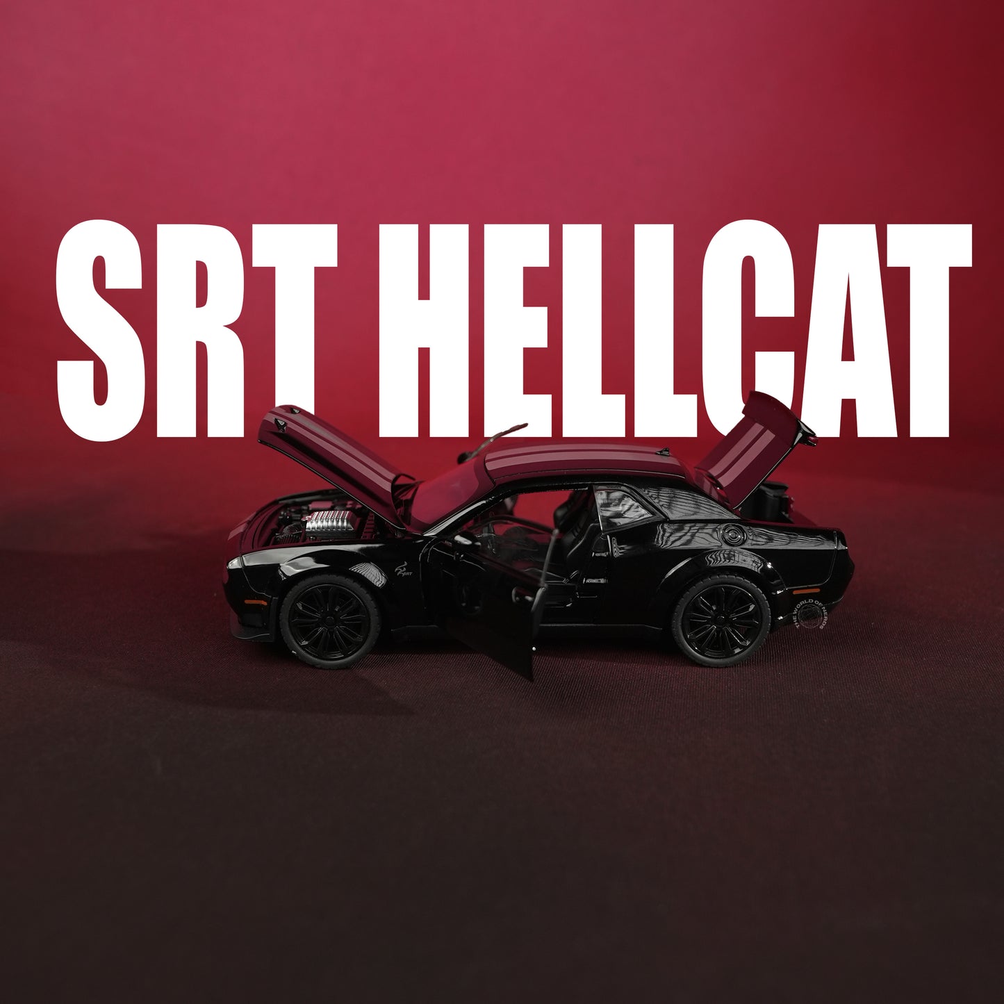 Dodge Challenger Black Model Car - 1:22 Scale Diecast