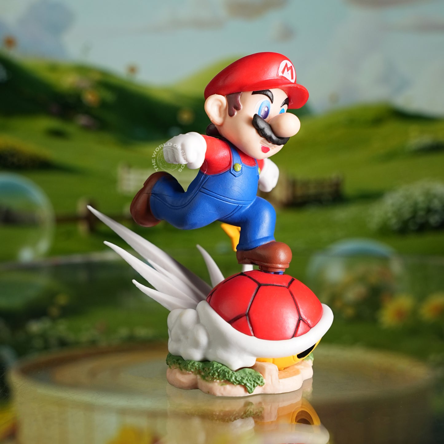 Mario with Star Power & Red Shell Base