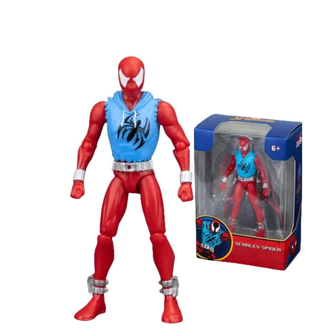 ZD toys Scarlet Spider Action Figure – Classic Red Suit with Blue Hoodie Design - The World Of Nerds