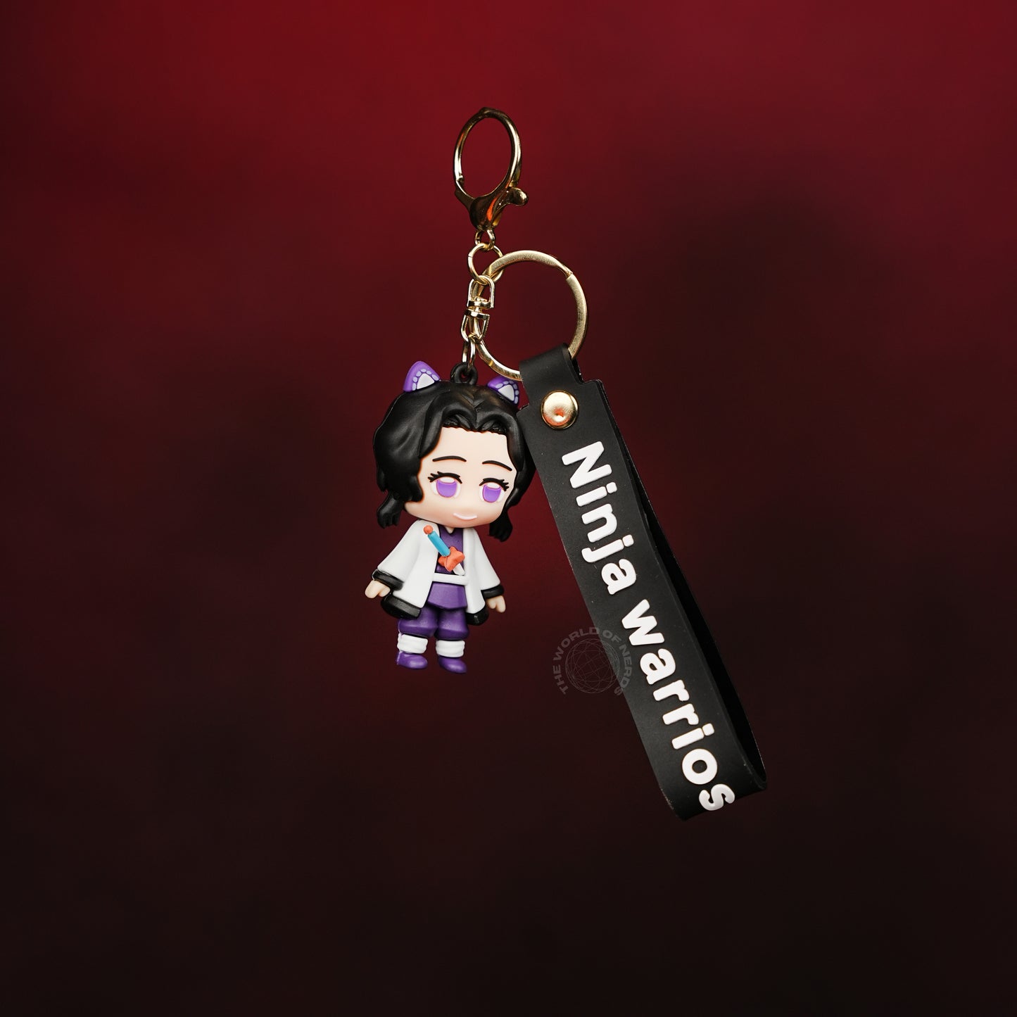 Shinobu Kocho Purple Outfit Chibi Keychain