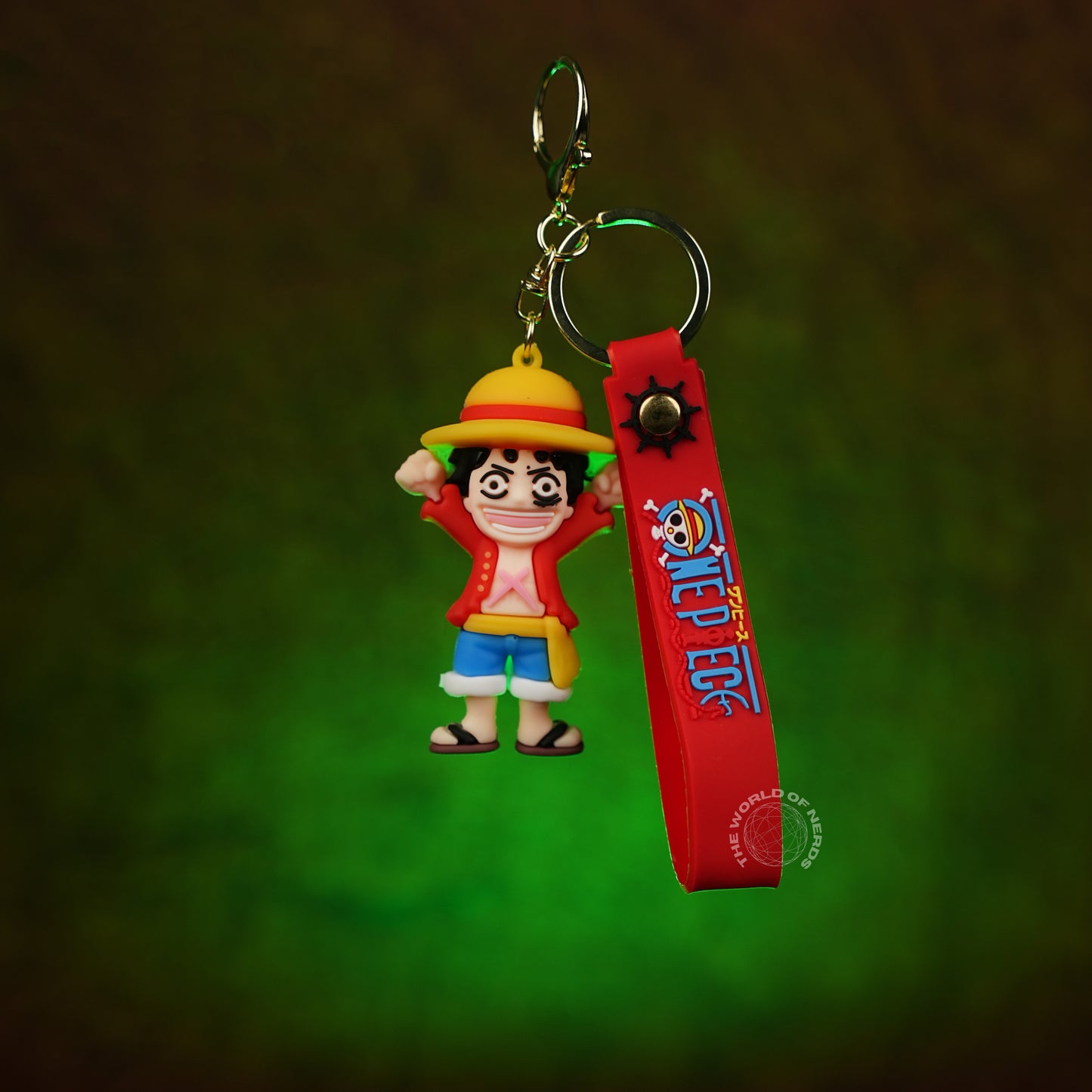 One Piece Monkey D. Luffy Celebration Chibi 3D Rubber Keychain - The World Of Nerds