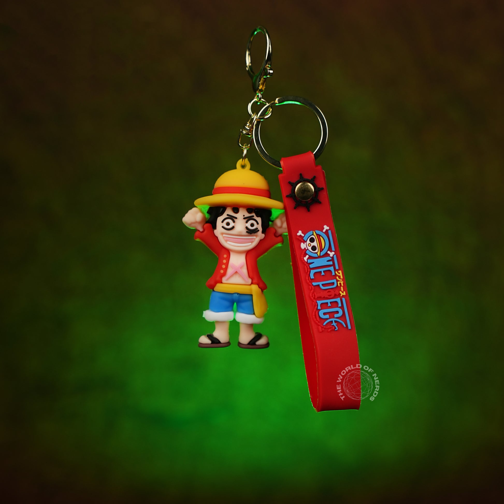 One Piece Monkey D. Luffy Celebration Chibi 3D Rubber Keychain - The World Of Nerds