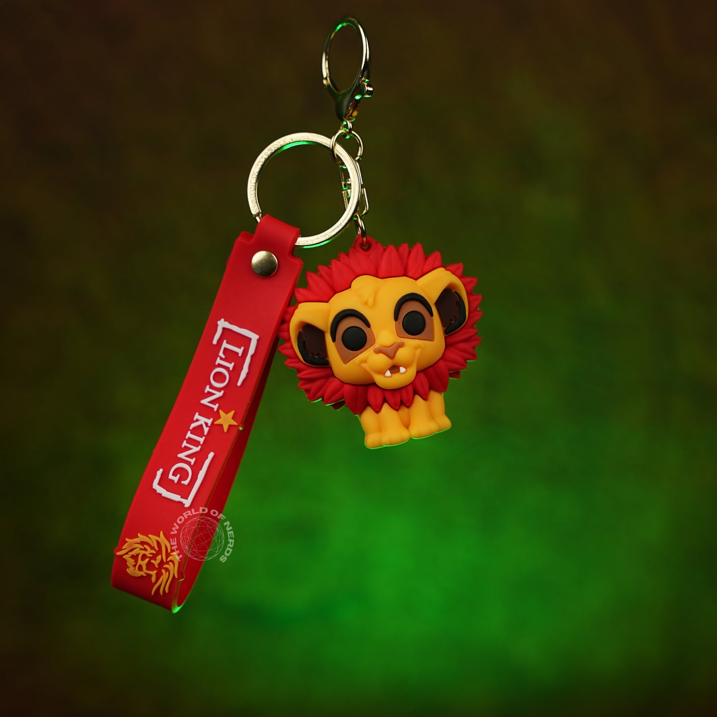 The Lion King Simba 3D Rubber Keychain with “Lion King” Strap - The World Of Nerds