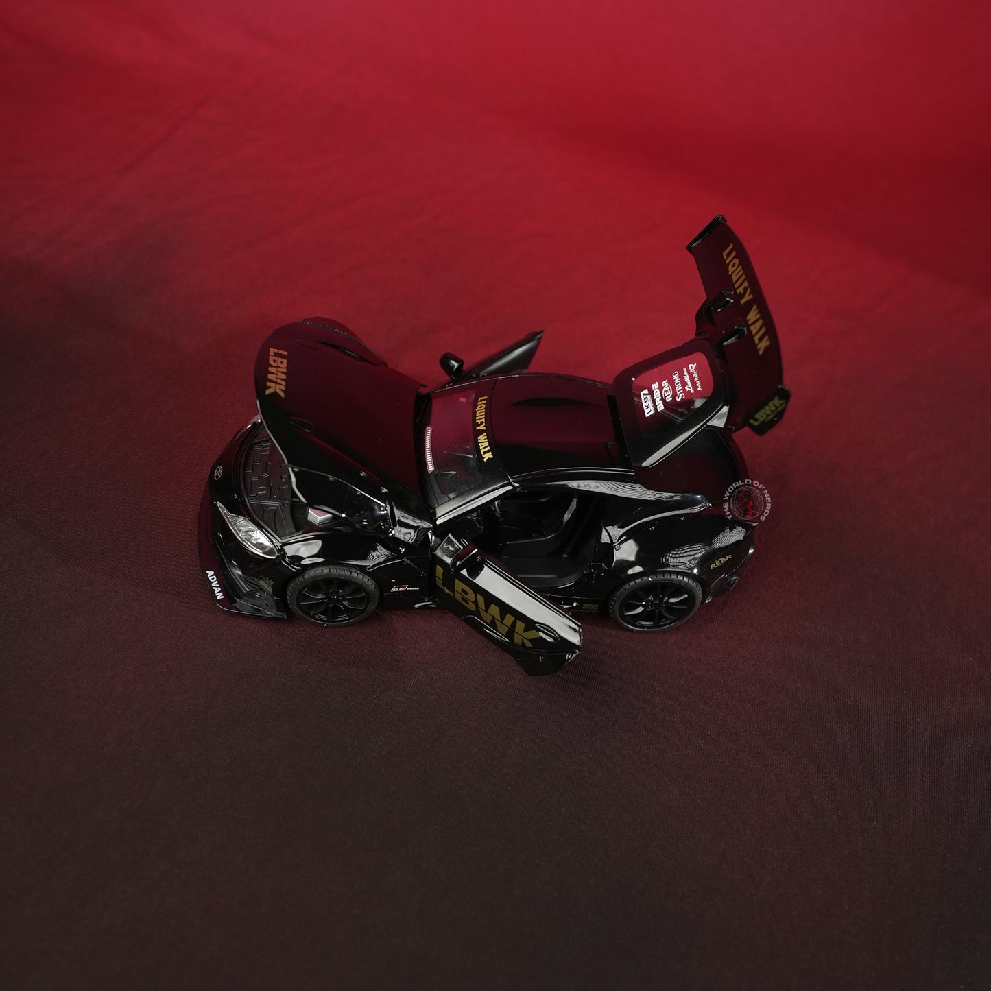 Toyota Supra LBWK Black Model Car - 1:22 Scale Diecast