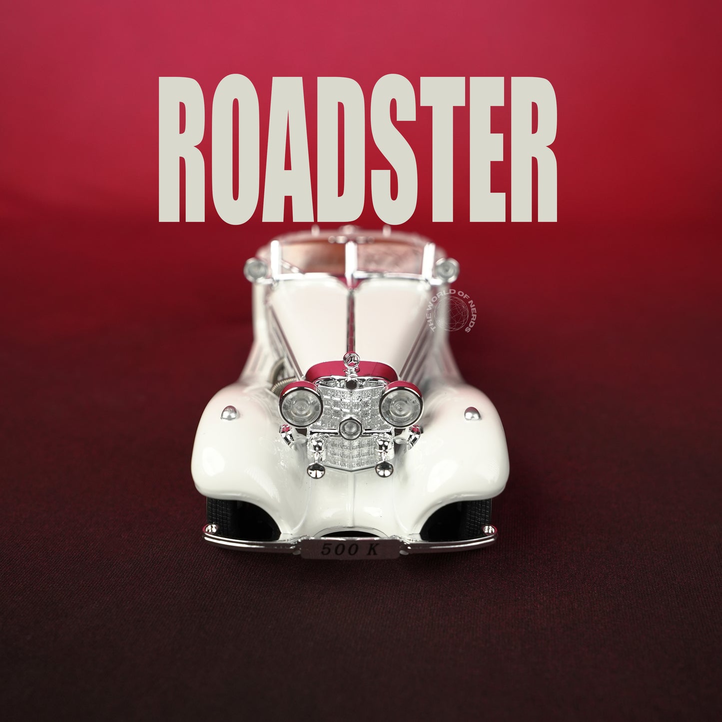 White Vintage Car Diecast Model - 1:24 Scale