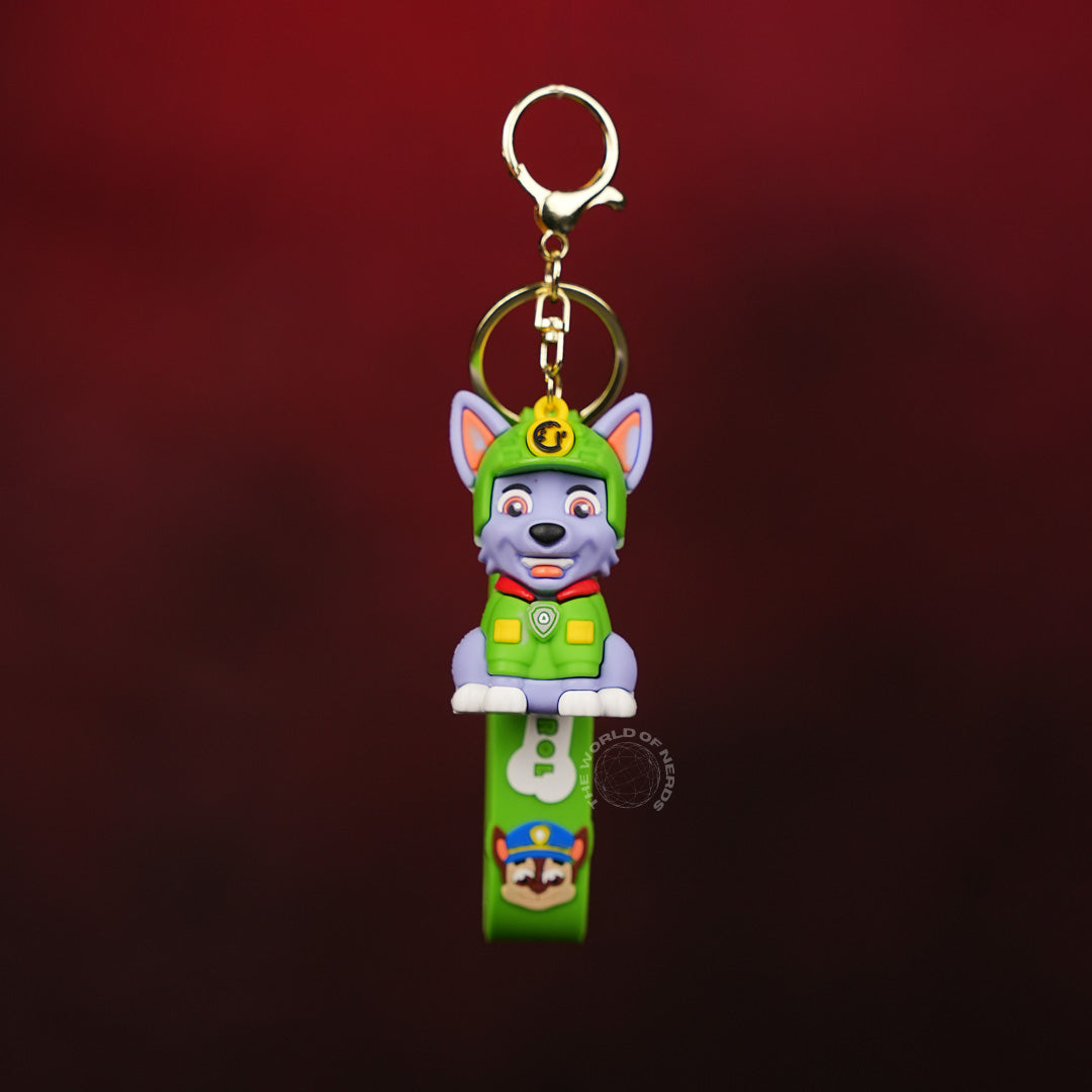 Rocky Paw Patrol Recycling Pup Keychain