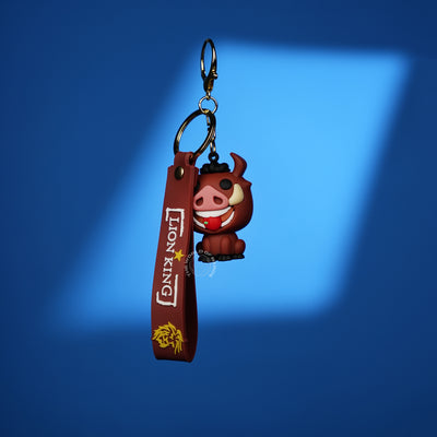 The Lion King Pumbaa 3D Rubber Keychain with “Lion King” Strap - 2