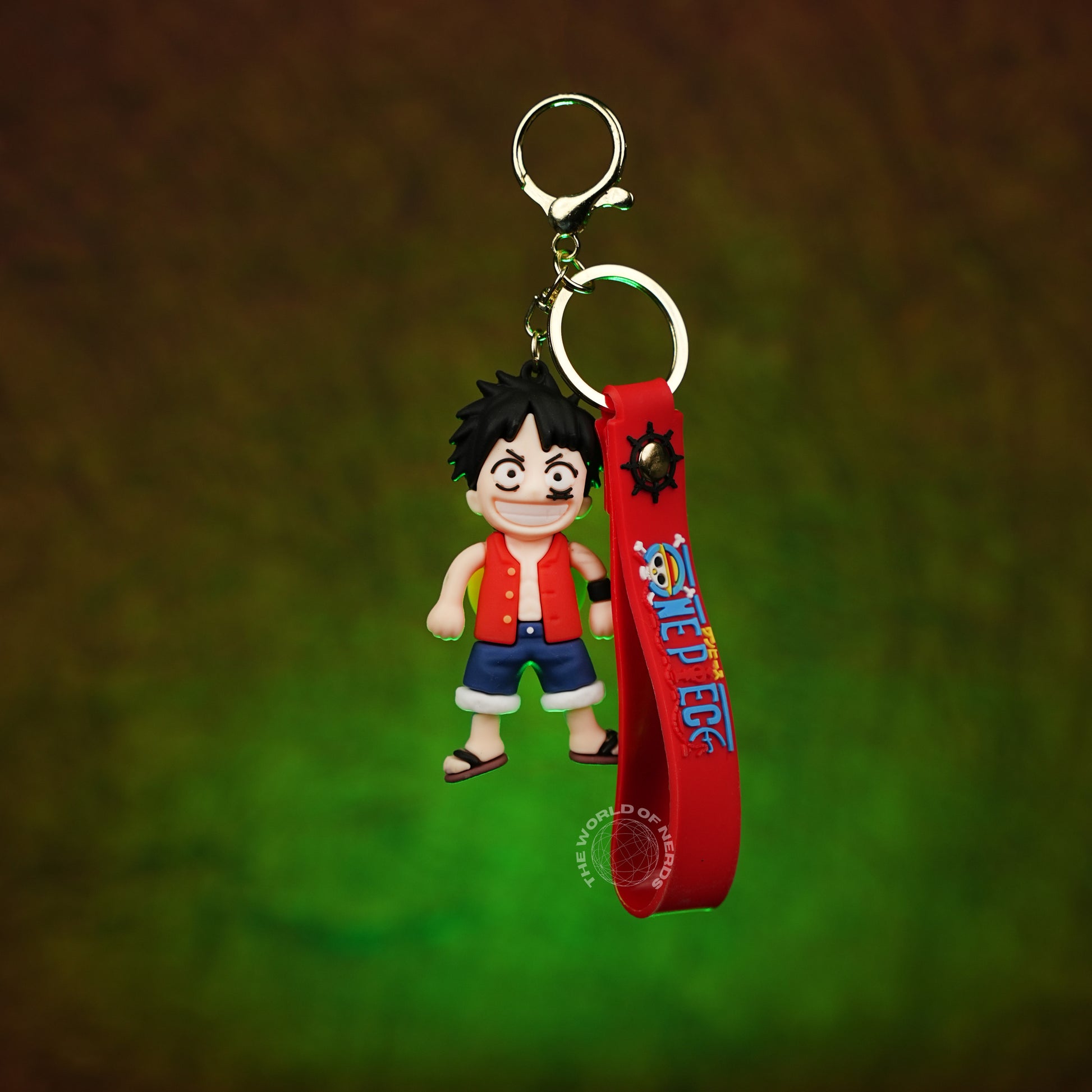 One Piece Monkey D. Luffy Classic Chibi 3D Rubber Keychain - The World Of Nerds