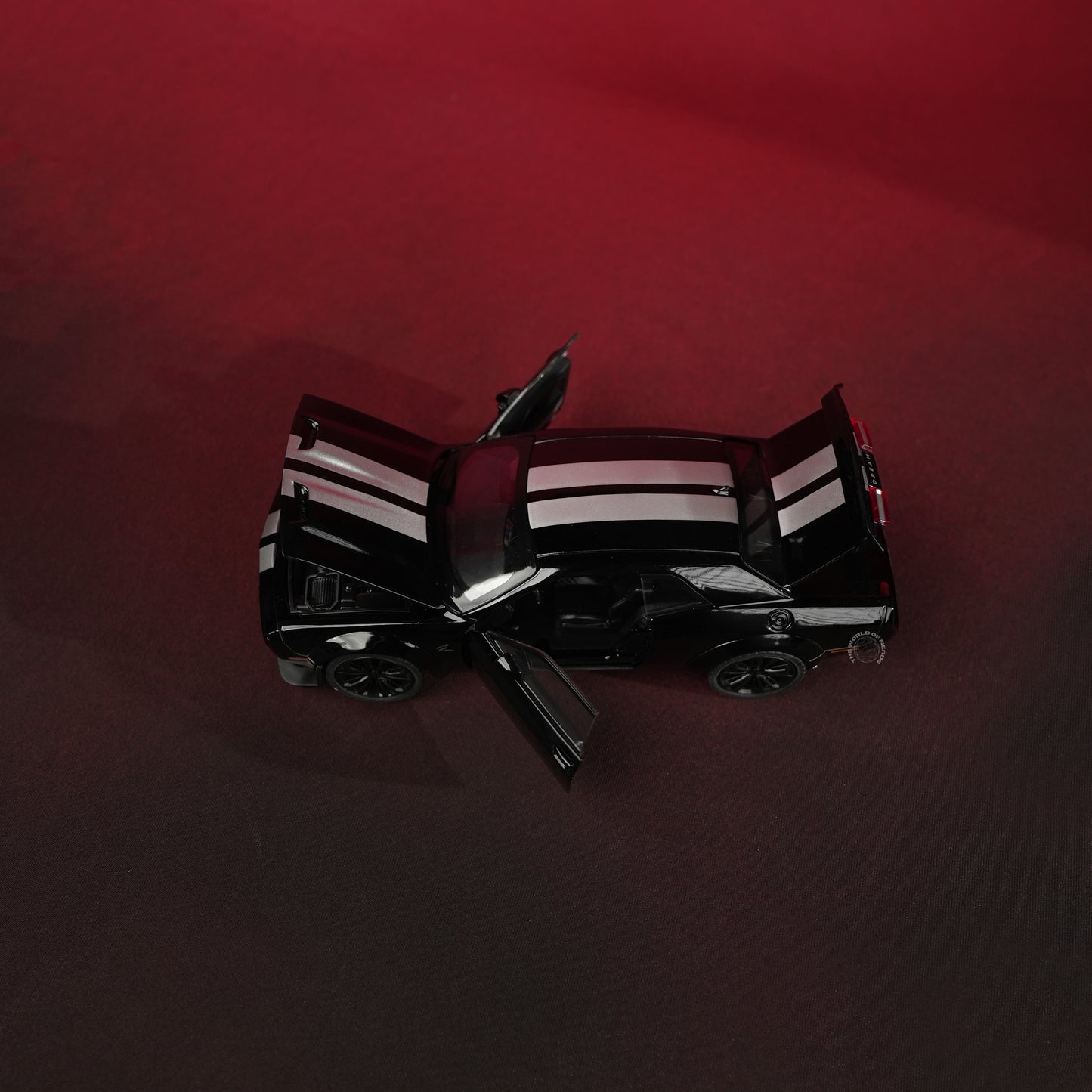 Dodge Challenger Black Model Car - 1:22 Scale Diecast