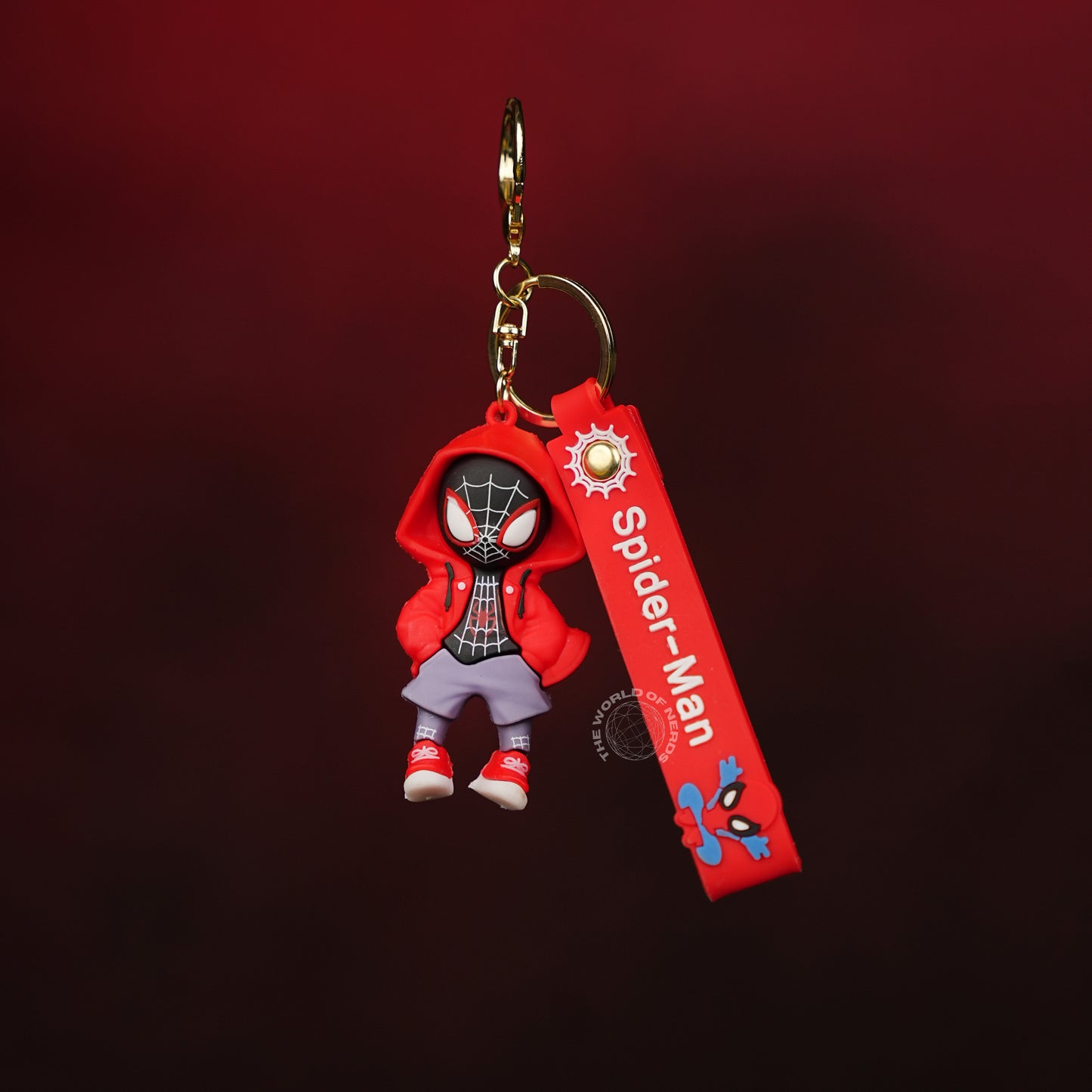 Spider-Man Red Hoodie Street Style Keychain