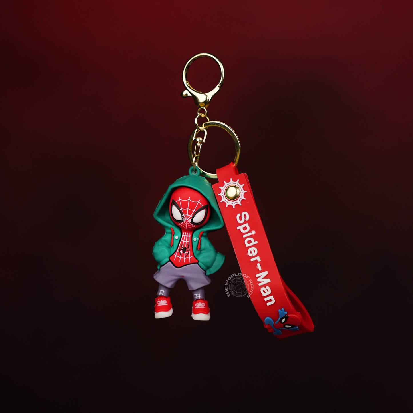 Spider-Man Green Hoodie Street Style Keychain
