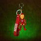 Iron Man Classic Chibi 3D Rubber Keychain with “Hero” Strap - The World Of Nerds