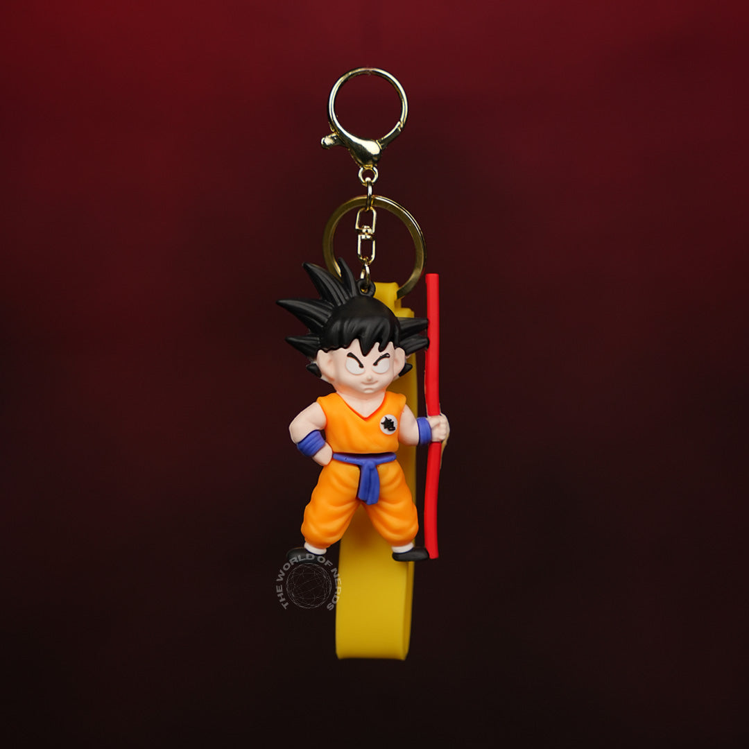 Goku Power Staff Yellow Outfit Keychain