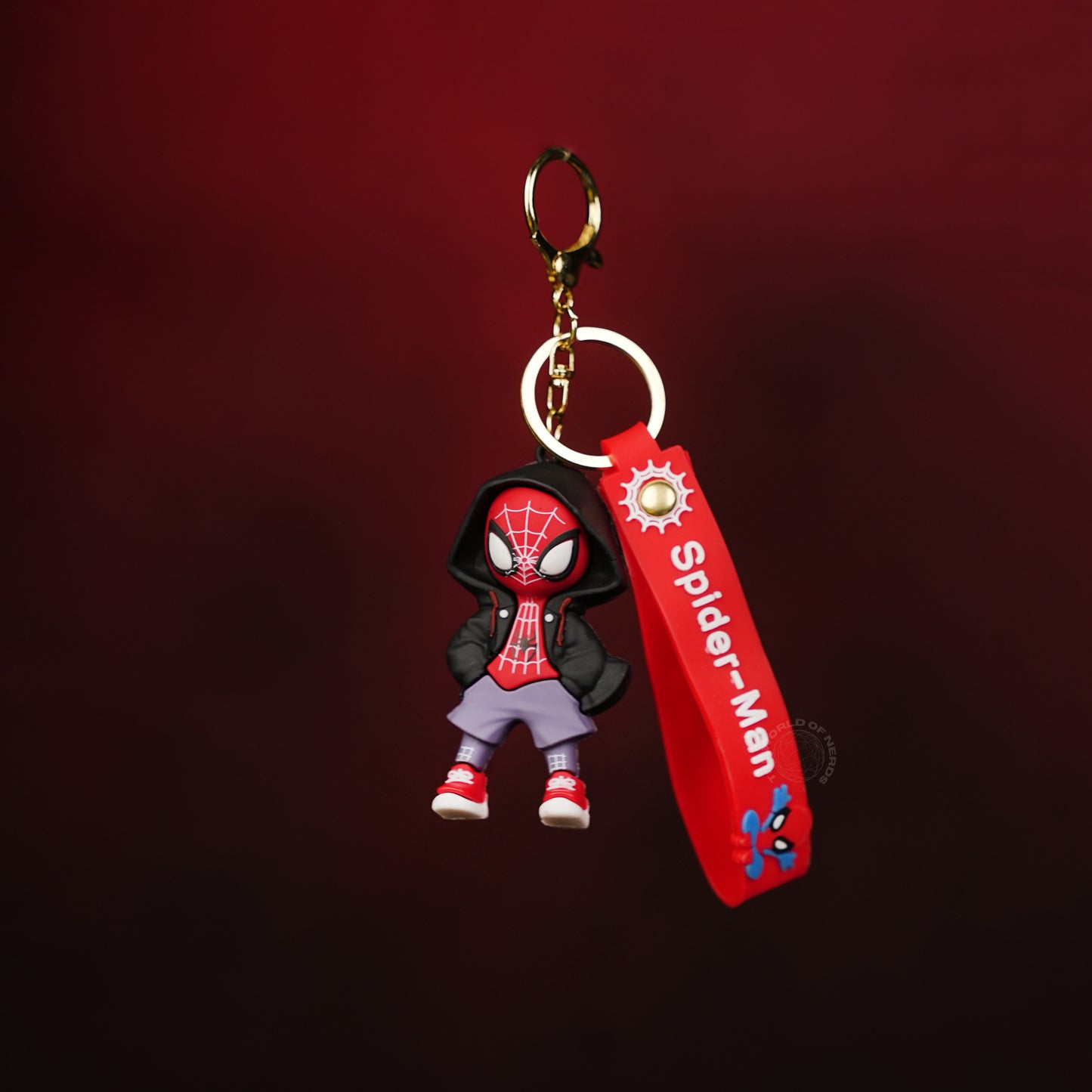 Spider-Man Black Hoodie Street Style Keychain