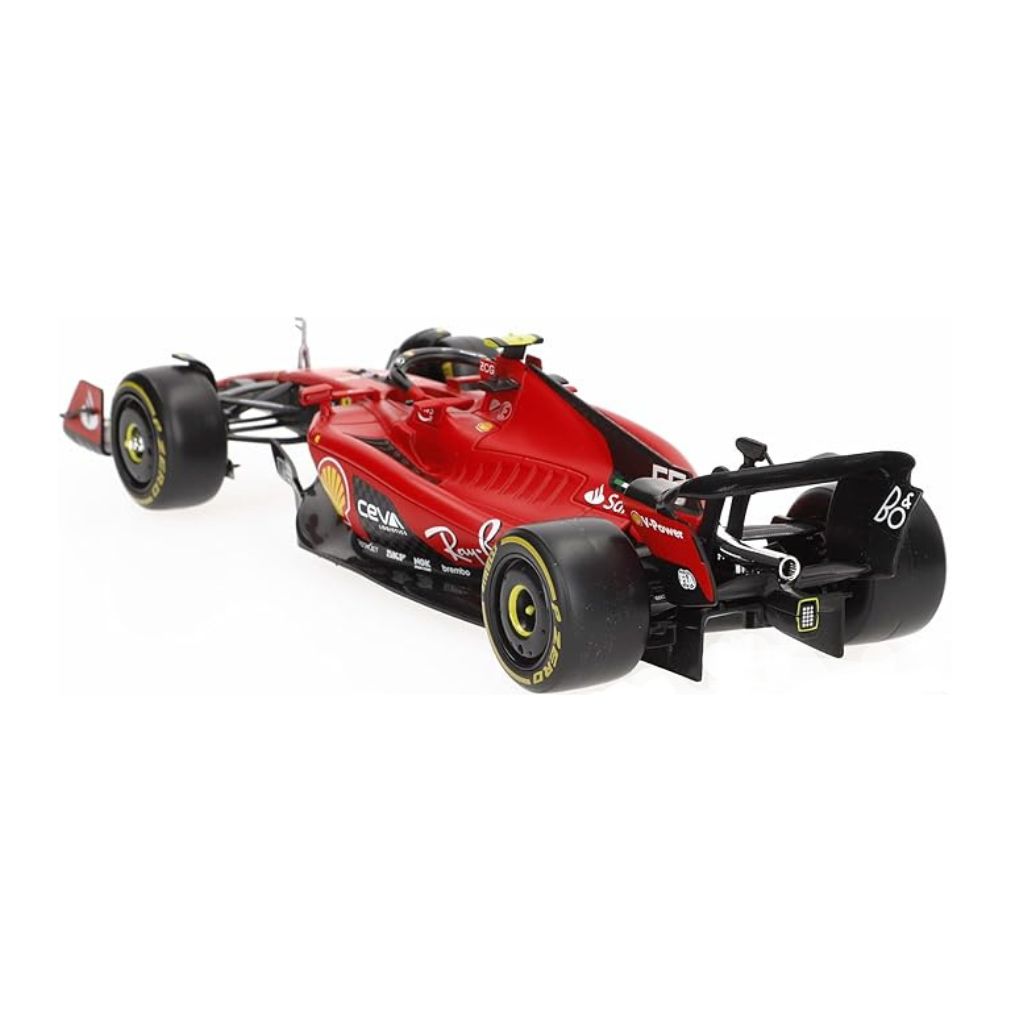 BBURAGO SF 23 RED FERRARI FORMULA RACING WITH DRIVER FIGURE CHARLES LECLERC SCALE - 1:24