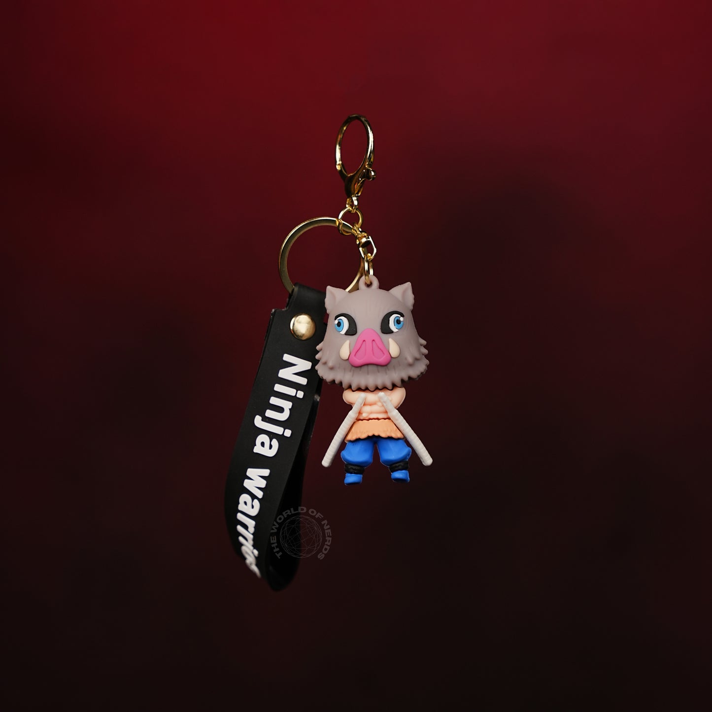 Inosuke Hashibira Dual Blade Chibi Keychain