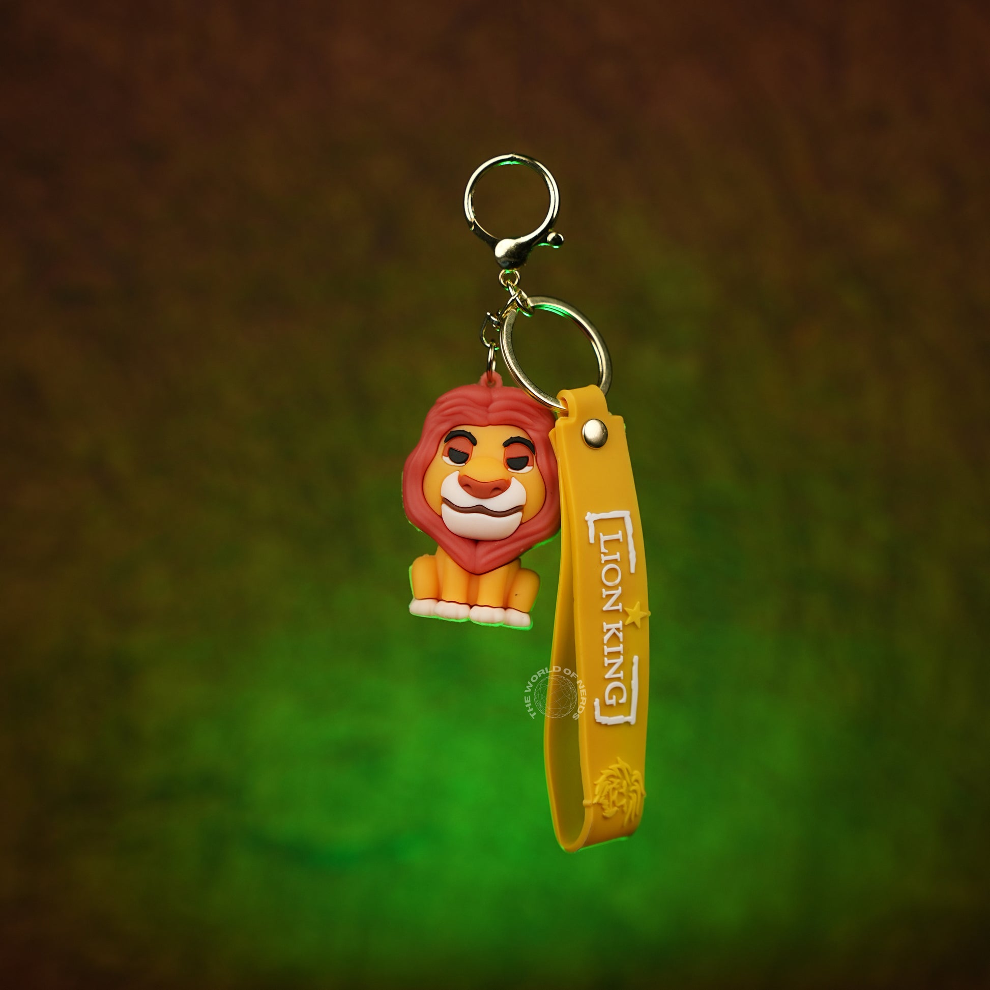 The Lion King Mufasa 3D Rubber Keychain with “Lion King” Strap - The World Of Nerds