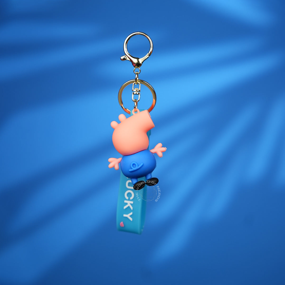 Navy Blue Peppa Pig Strap Keychain