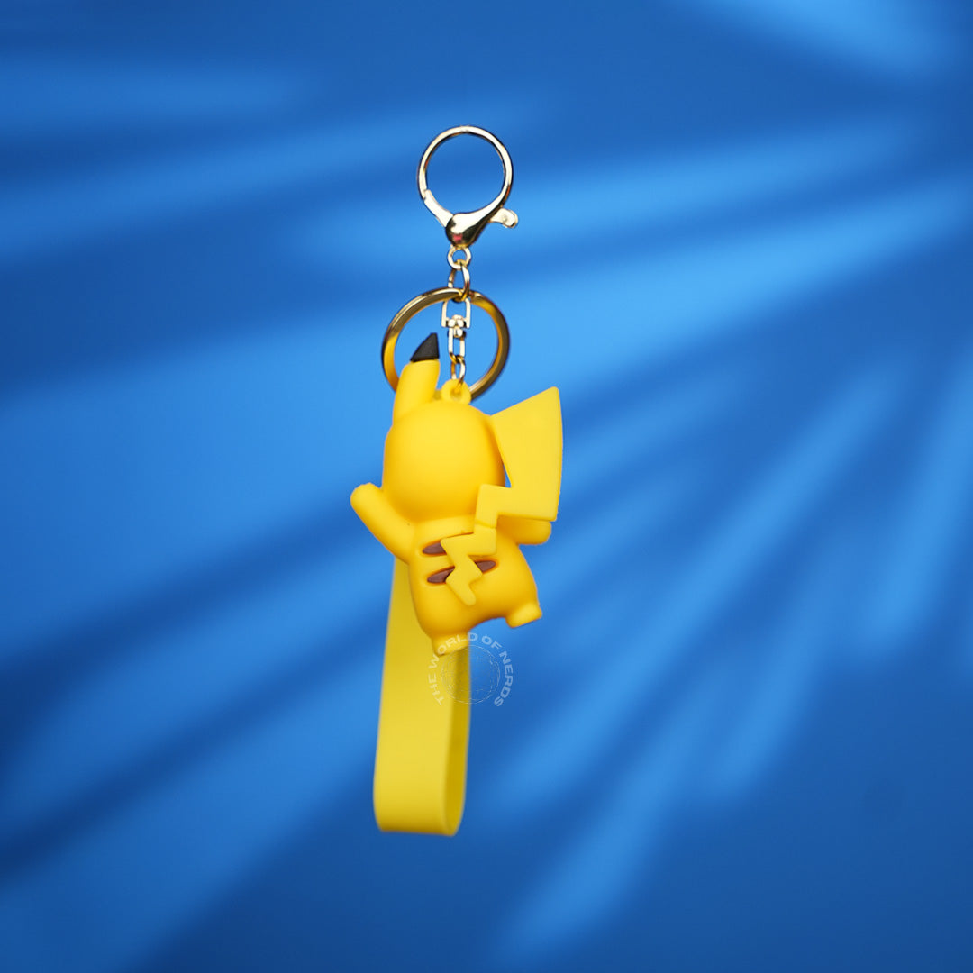 Pikachu Jumping Pose Pokémon Strap Keychain