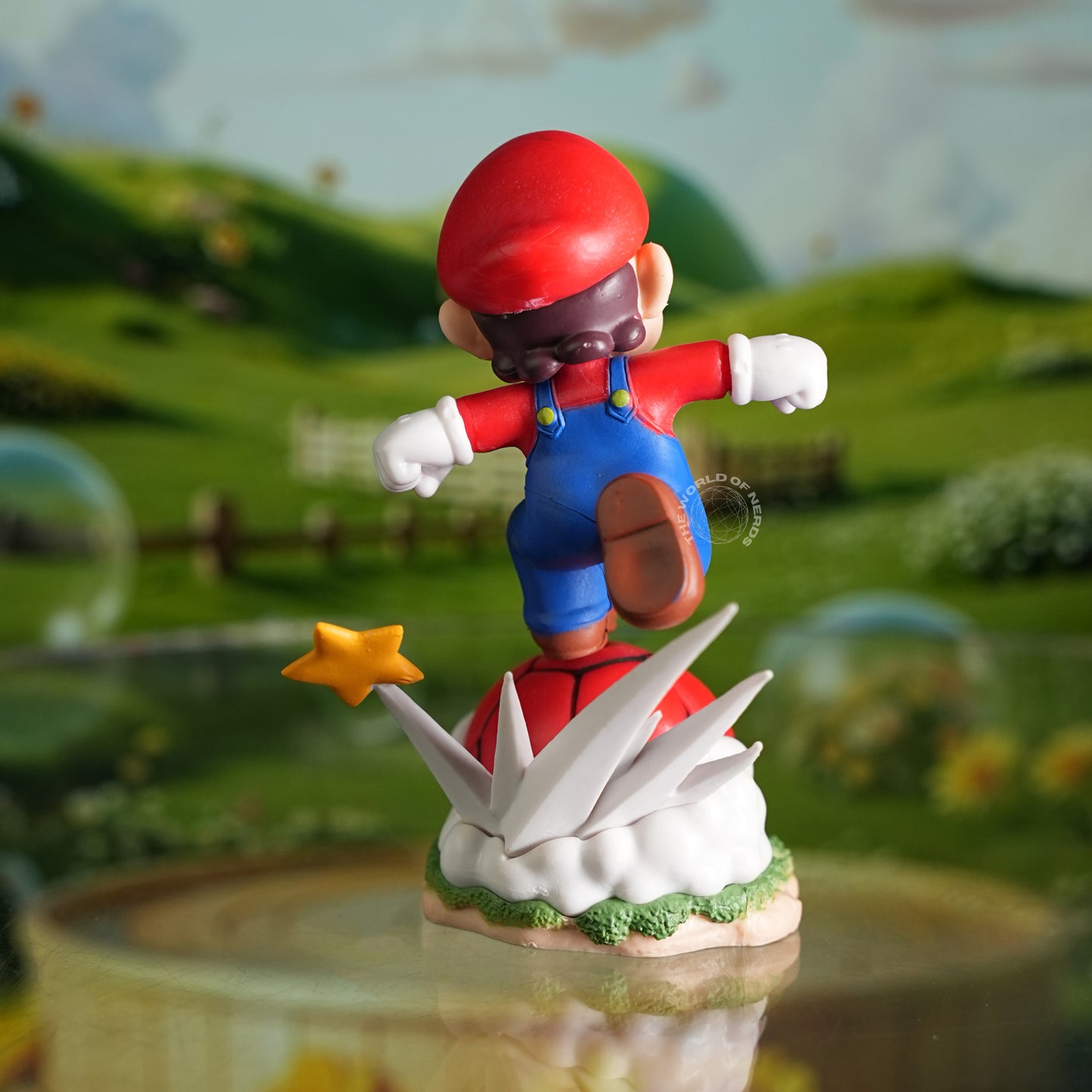 Mario with Star Power & Red Shell Base