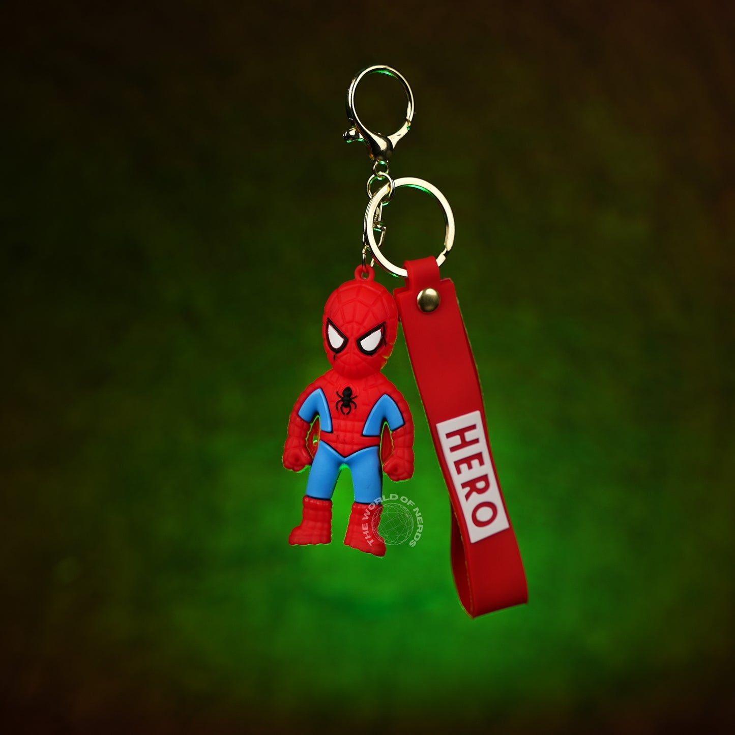 Spider-Man Classic Chibi 3D Rubber Keychain with “Hero” Strap - The World Of Nerds