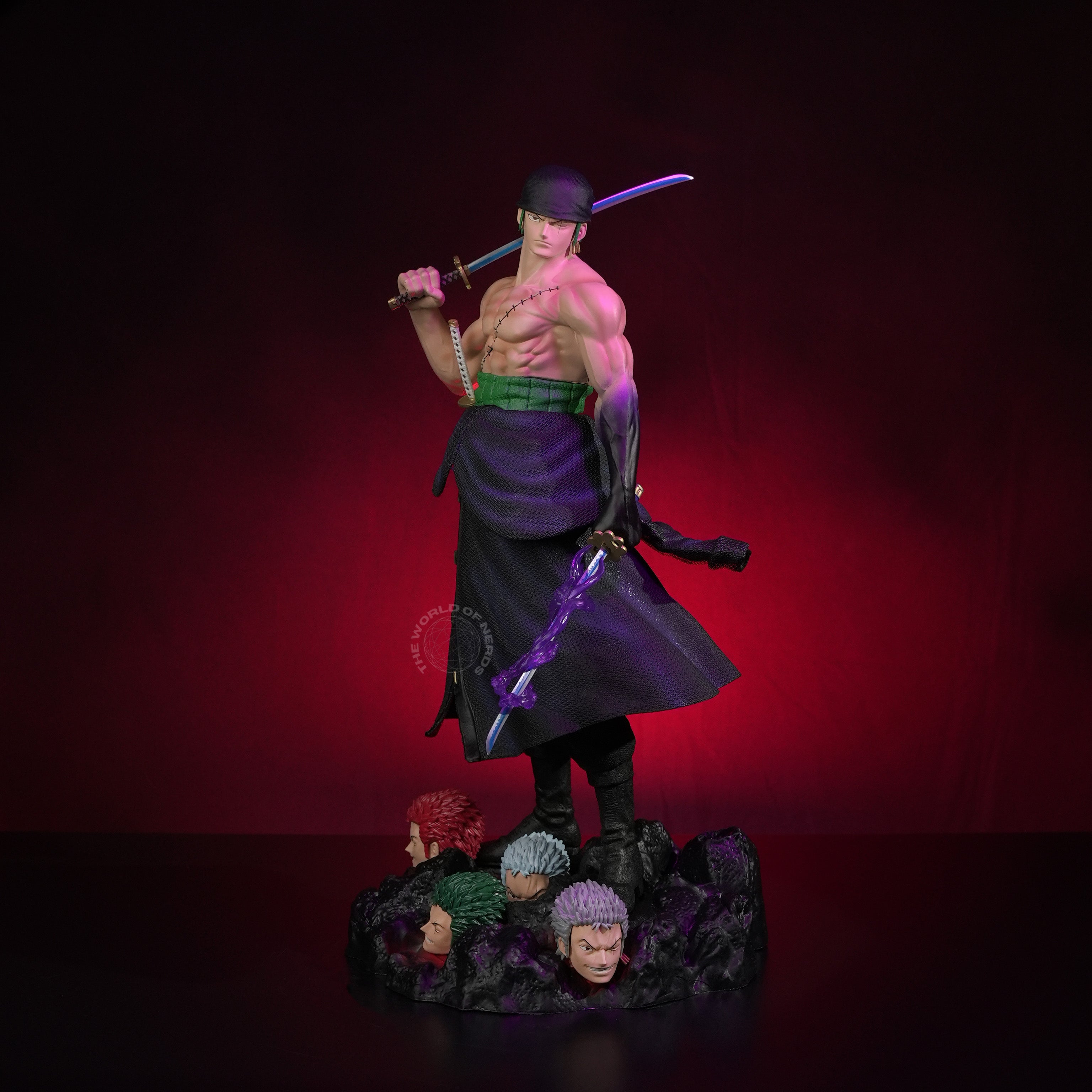 Roronoa Zoro Multi-Head Action Figure 50cm – One Piece Premium