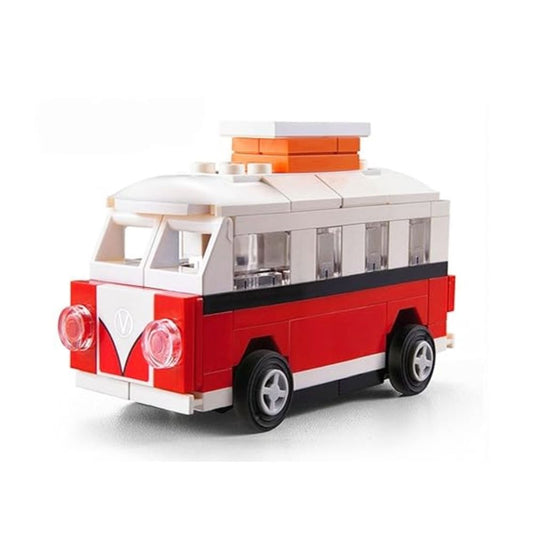 DECOOL MINI RACING PACEMAKER BRICKS PULLBACK RED VAN