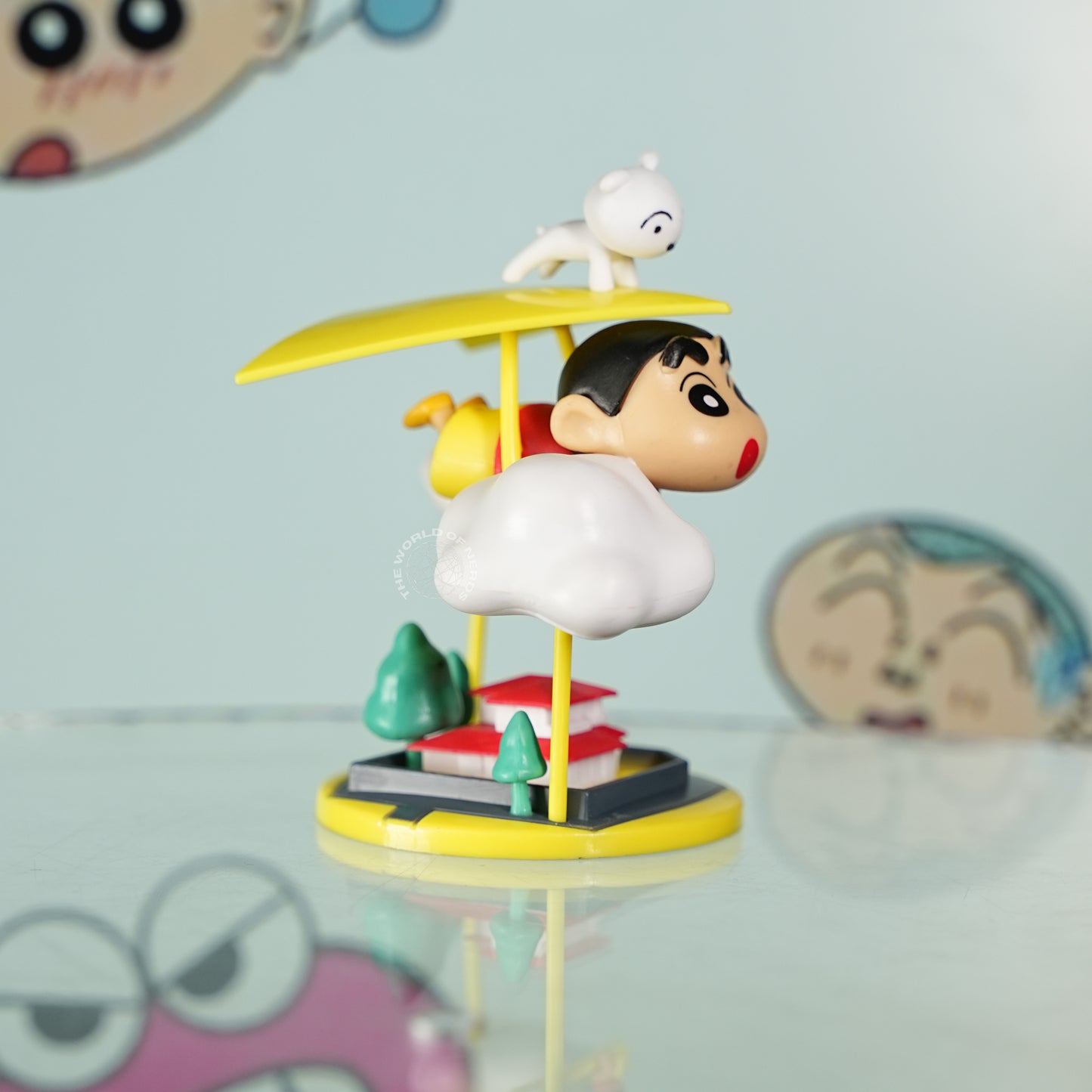 Shinchan & Shiro Cloud Swing Showpiece