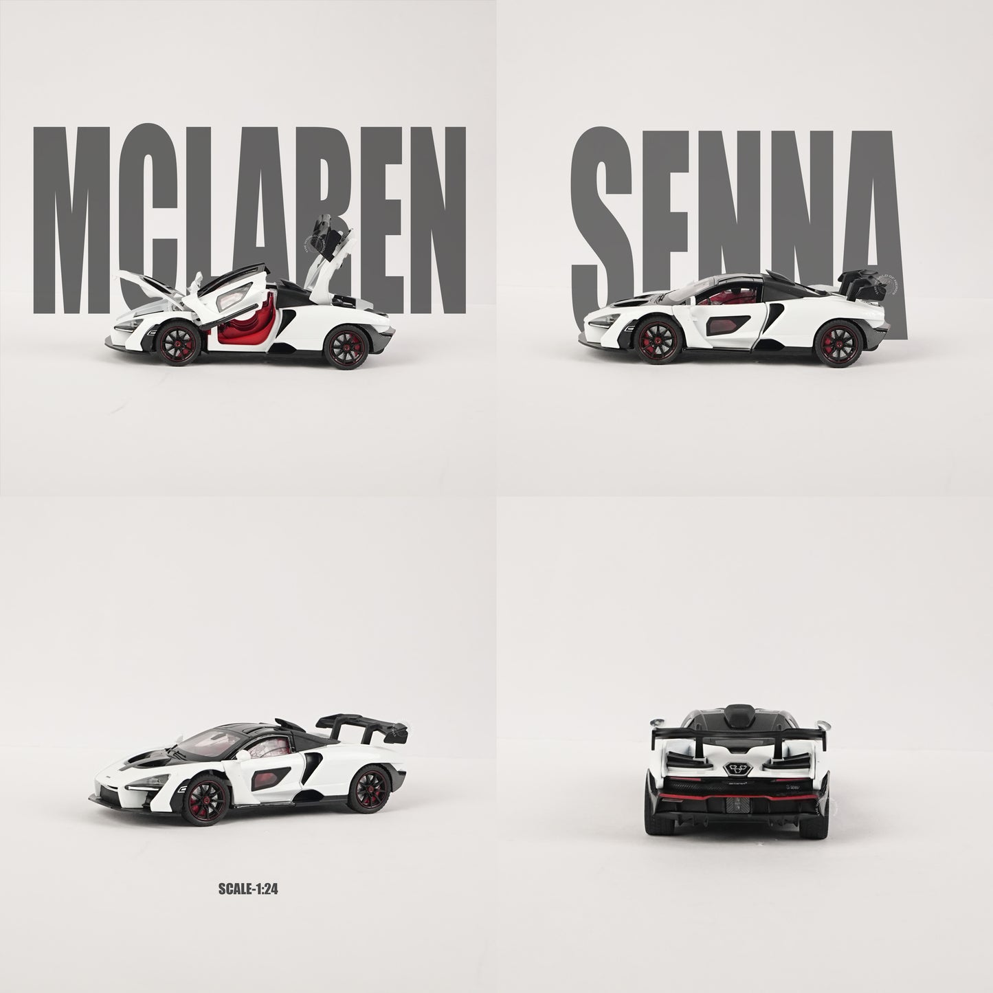 McLaren Senna White Die-Cast Model with Opening Doors & Hood
