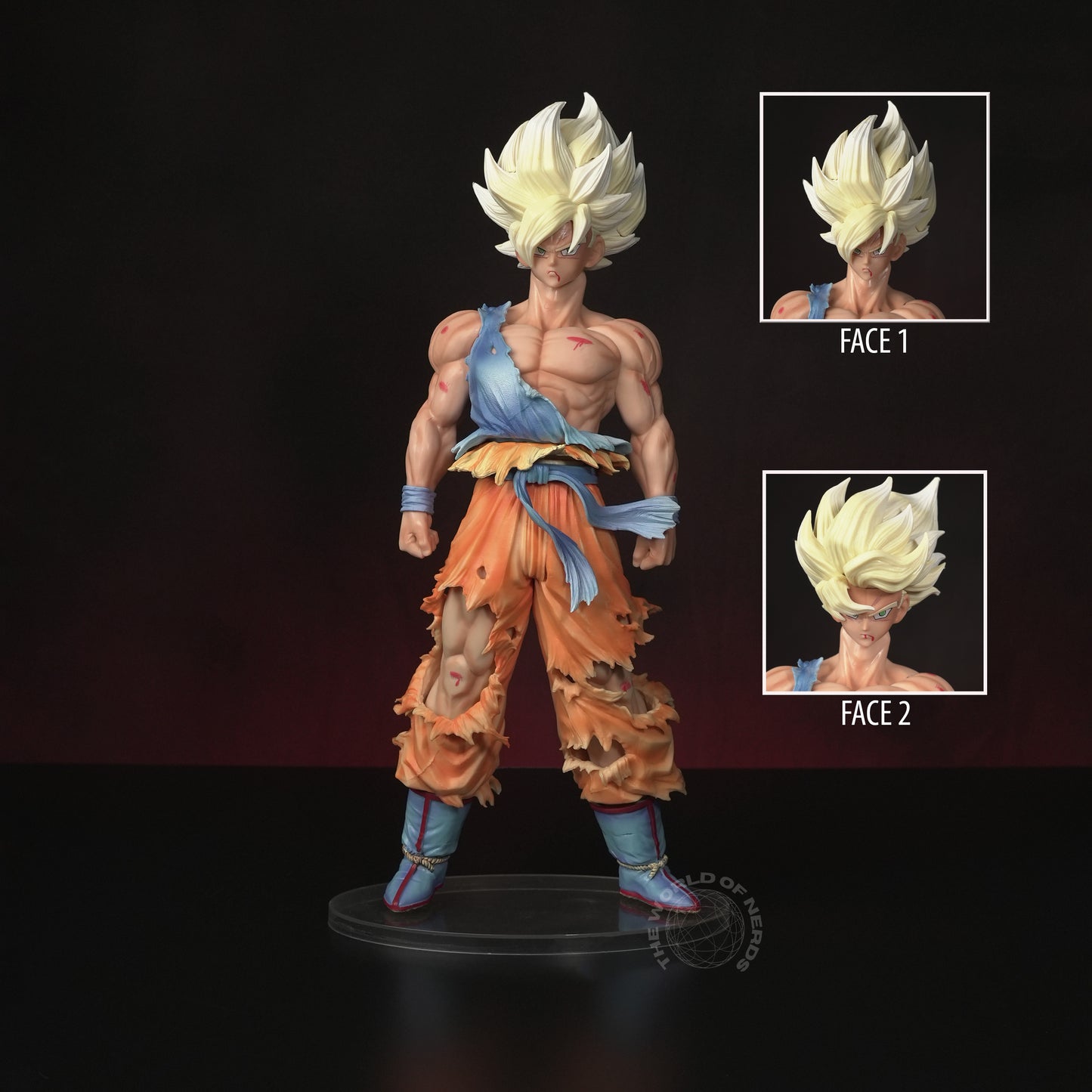 Goku Super Saiyan Action Figure with Dual Head 45cm – Dragon Ball Z Premium Anime Collectible - The World Of Nerds