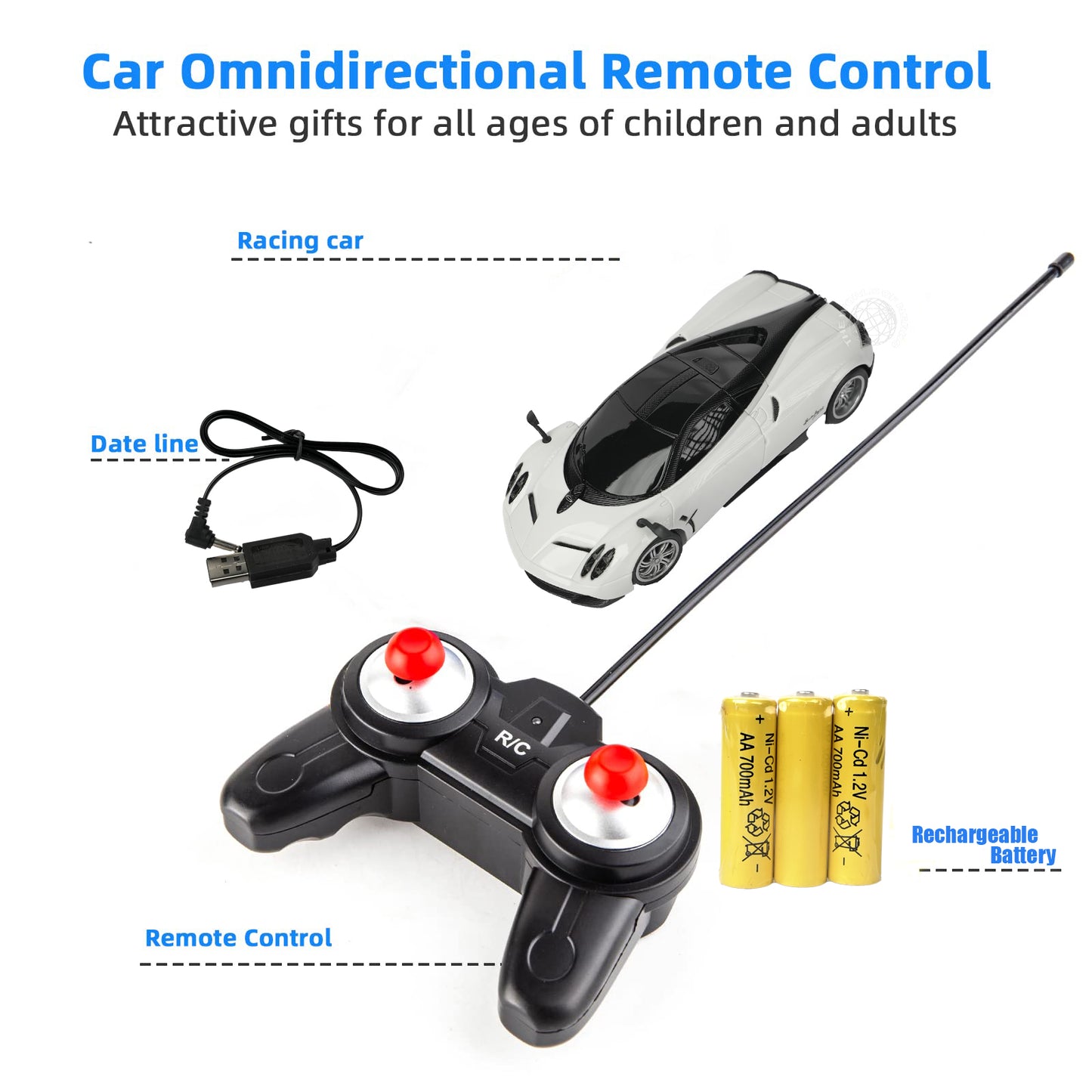 PAGANI HUAYRA-1:24-WHITE-R/C LICENSED