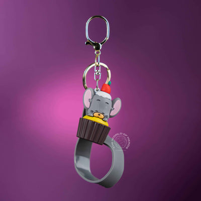 JERRY INSIDE CUPCAKE KEYCHAIN - Adorable Jerry Cupcake Keychain for Sweet Accessory Lovers