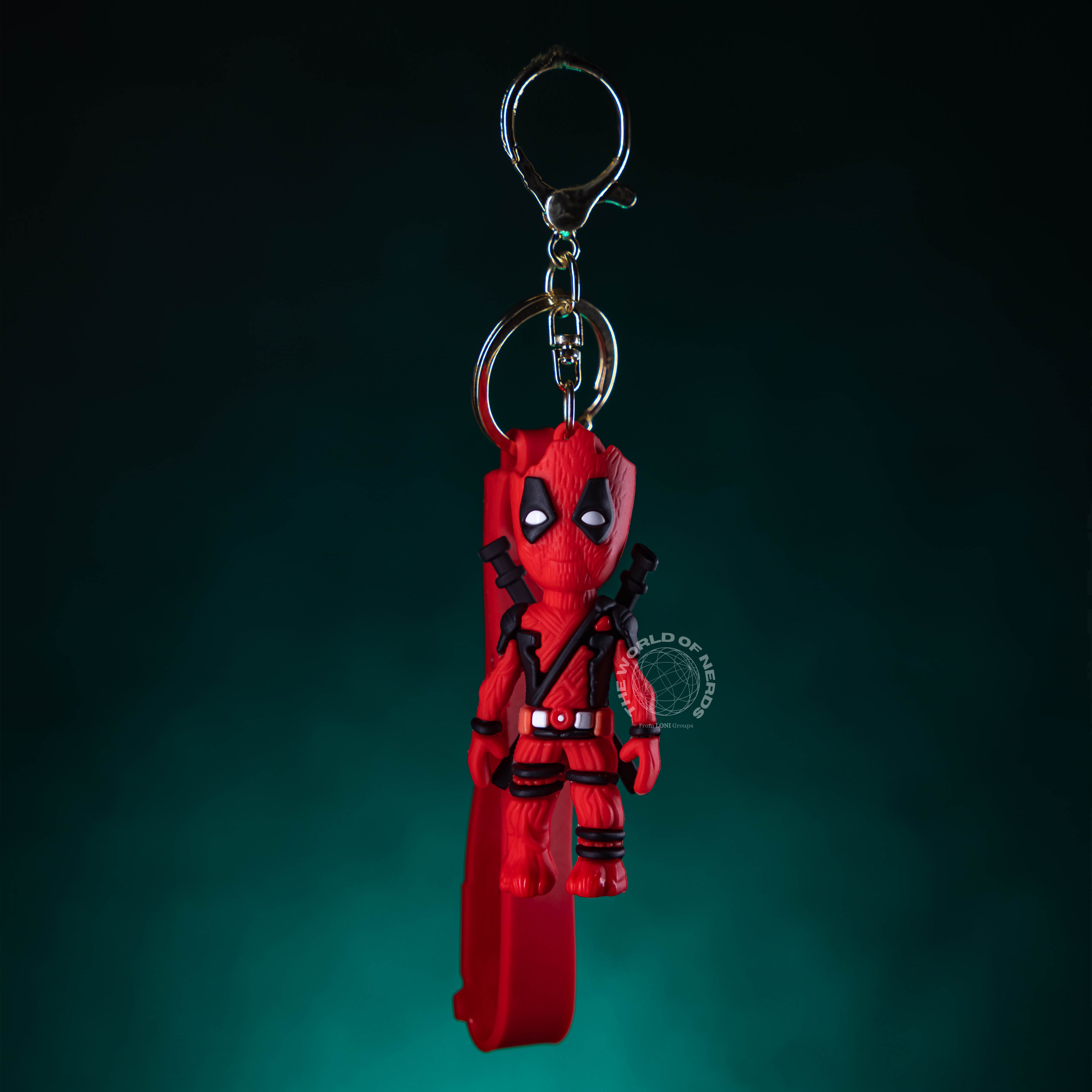 GROOT AS DEADPOOL KEYCHAIN