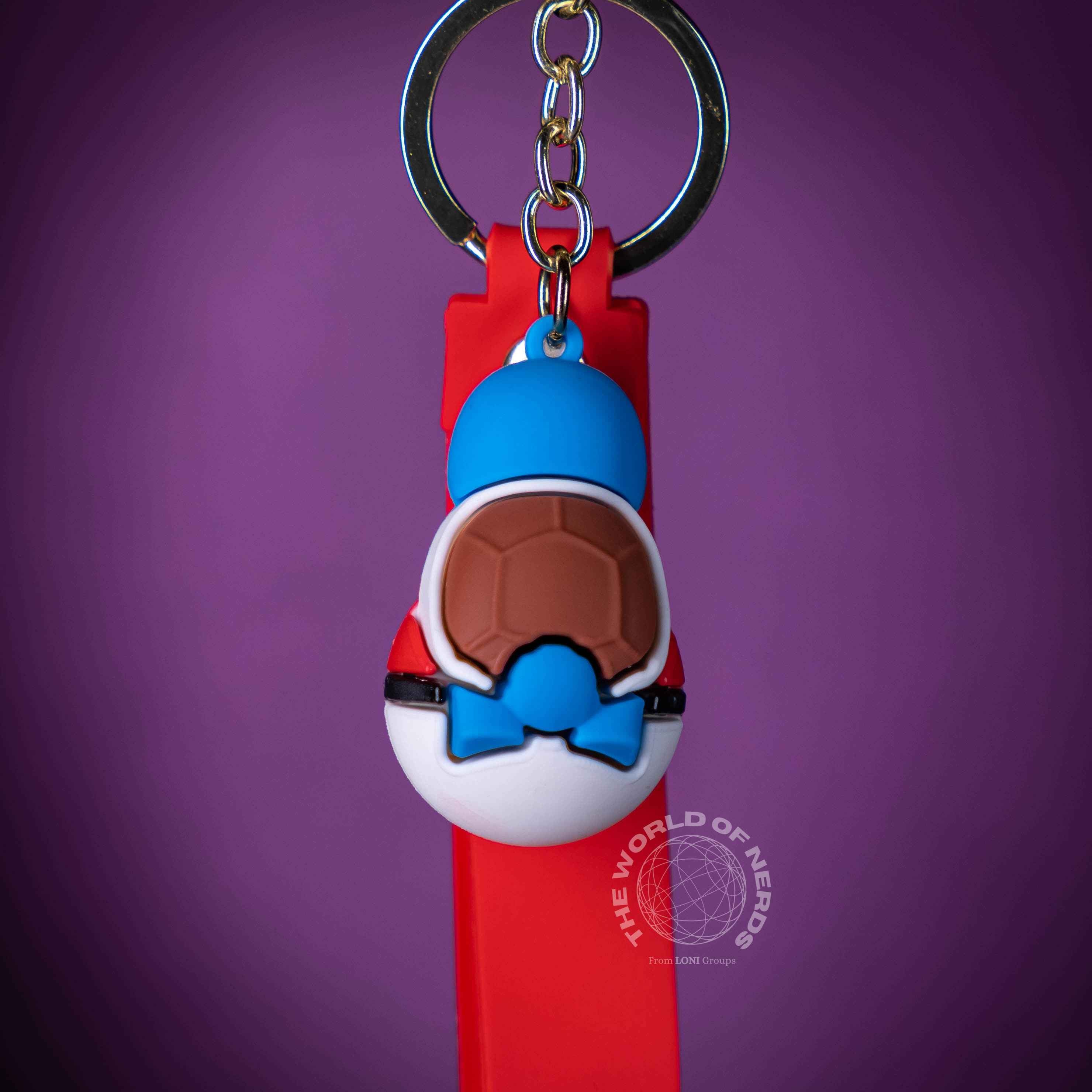 SQUIRTLE ON POKEBALL KEYCHAIN – The World Of Nerds