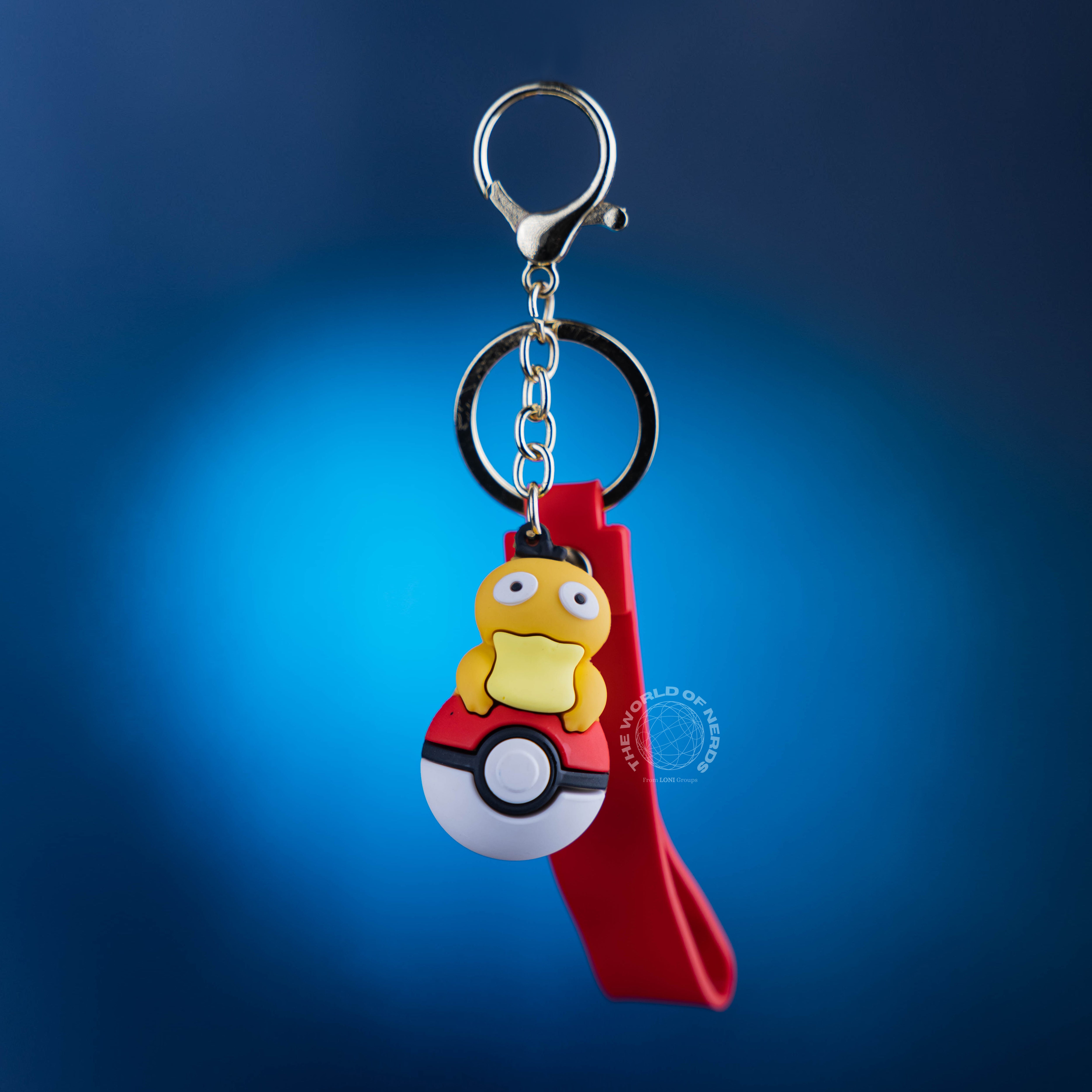 PSYDUCK ON POKEBALL KEYCHAIN