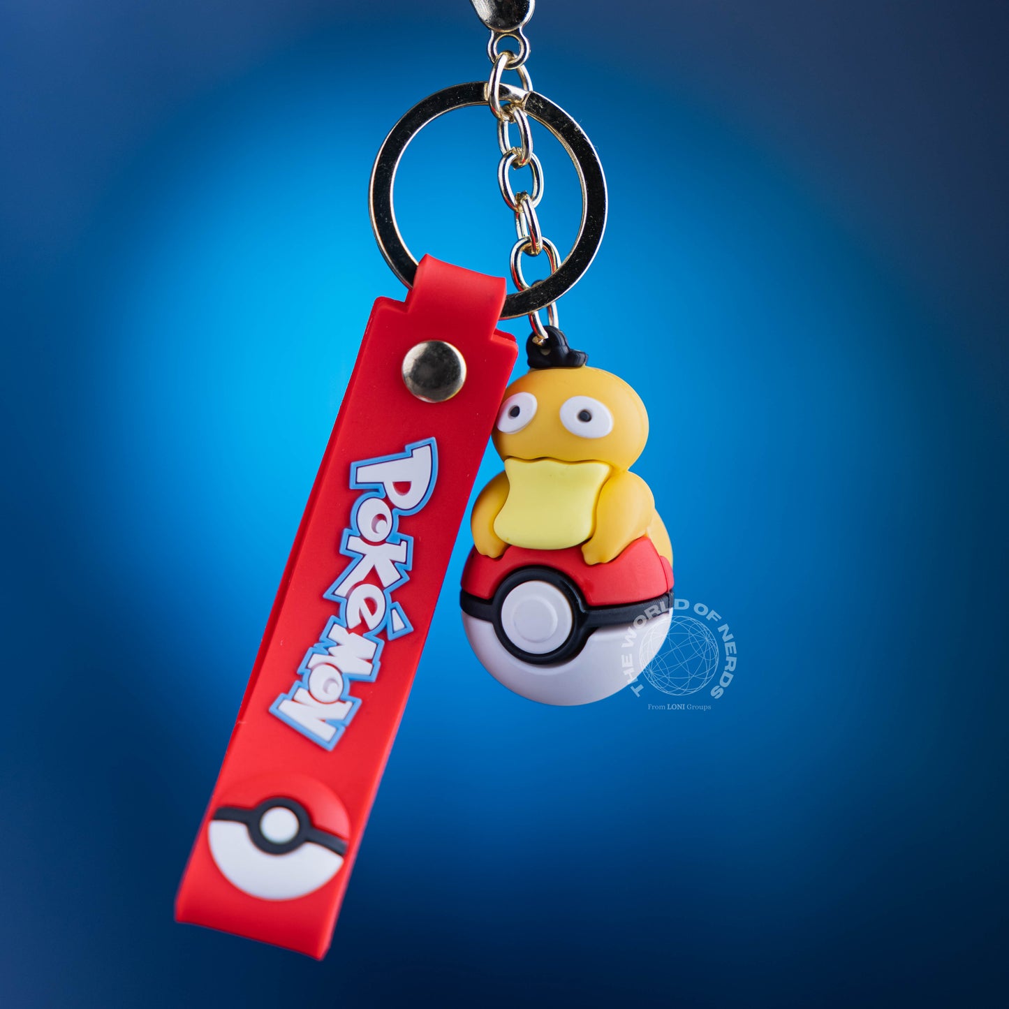 PSYDUCK ON POKEBALL KEYCHAIN