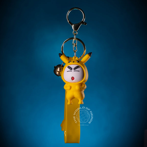 SHIN CHAN AS PIKACHU KEYCHAIN