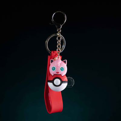Jigglypuff Pokeball Keychain - Ideal Gift for Pokémon Enthusiasts