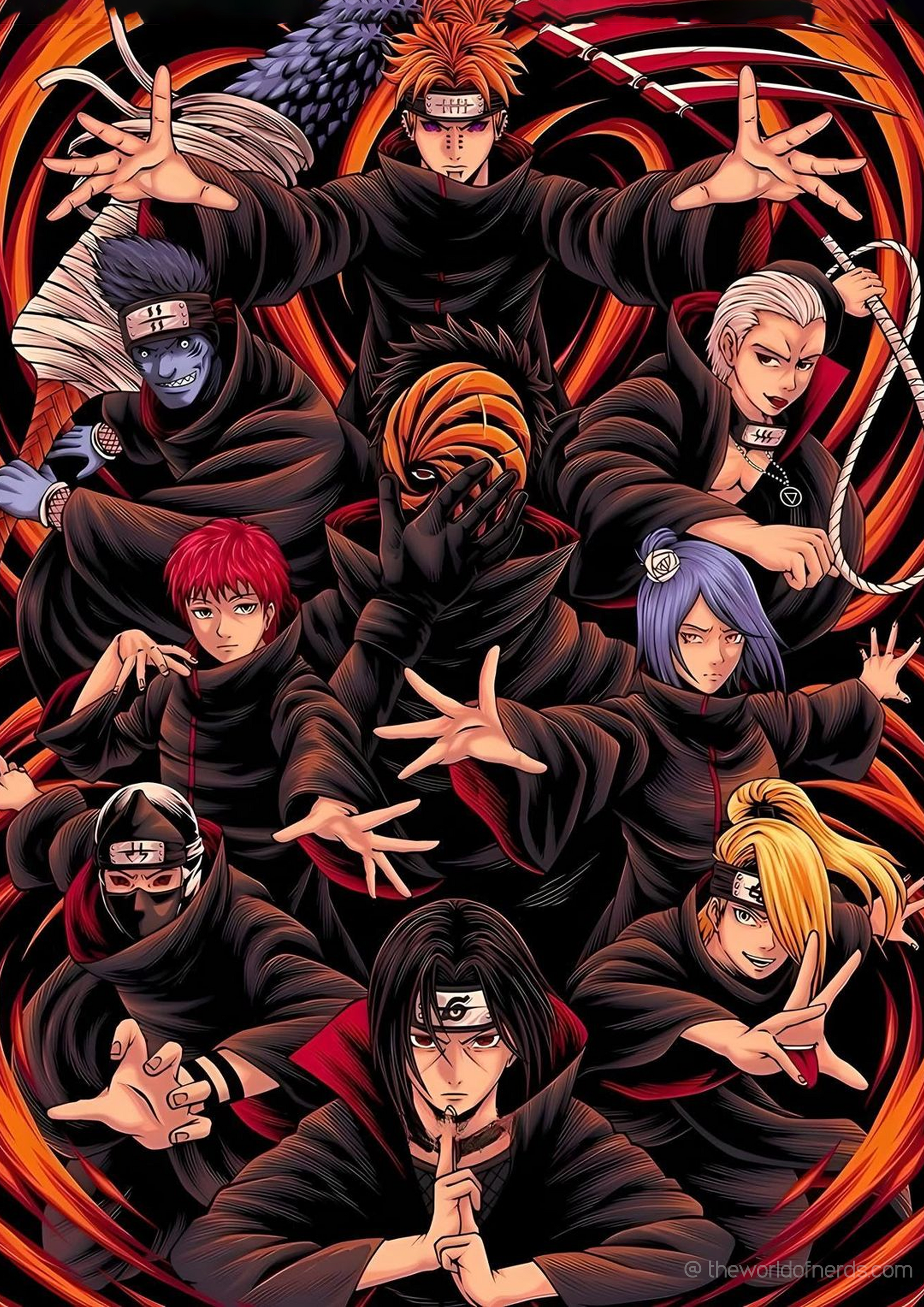 Naruto Shippuden – Akatsuki Members A3+ HD Wall Poster - The World Of Nerds
