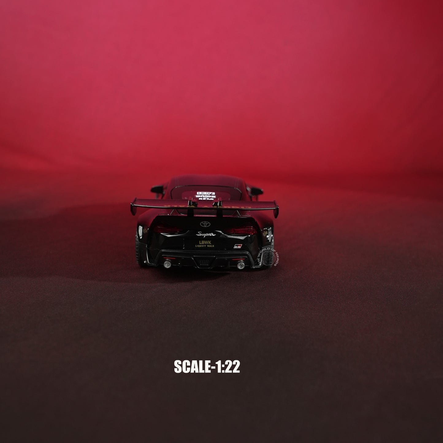 Toyota Supra LBWK Black Model Car - 1:22 Scale Diecast
