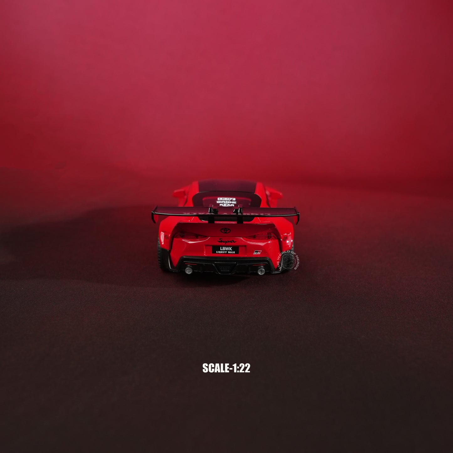Toyota Supra LBWK Red Model Car - 1:22 Scale Diecast