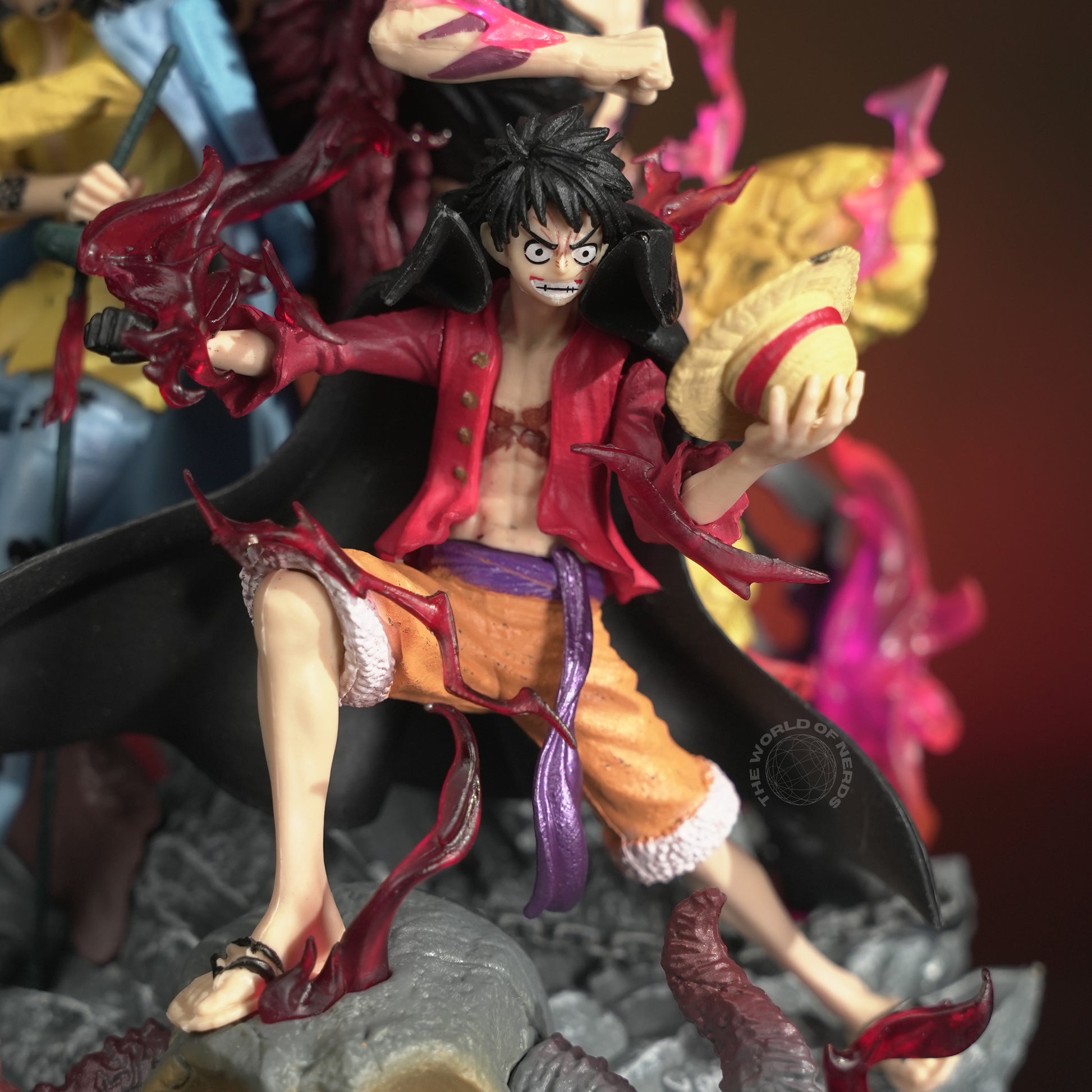 One Piece Brotherhood Action Figure Set – Luffy, Ace & Law 18cm Anime Collectible with Display Base - The World Of Nerds