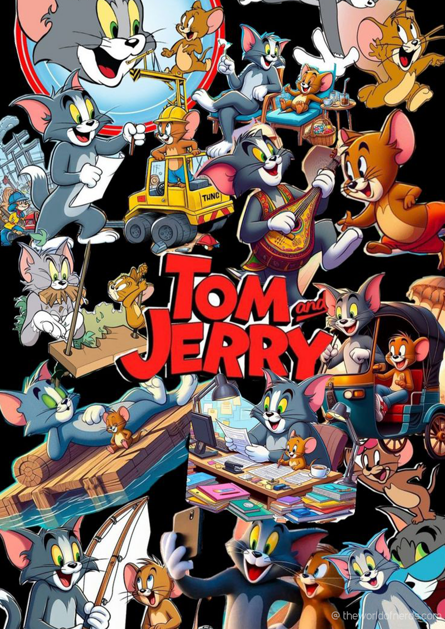 Tom and Jerry A3+ HD Wall Poster - The World Of Nerds
