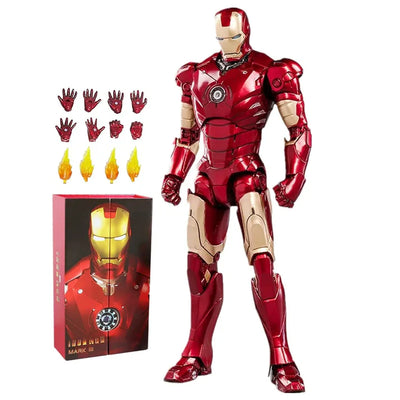 ZD Toys Iron Man Mark III Collectible Figure – Premium Metallic Finish with FX Parts