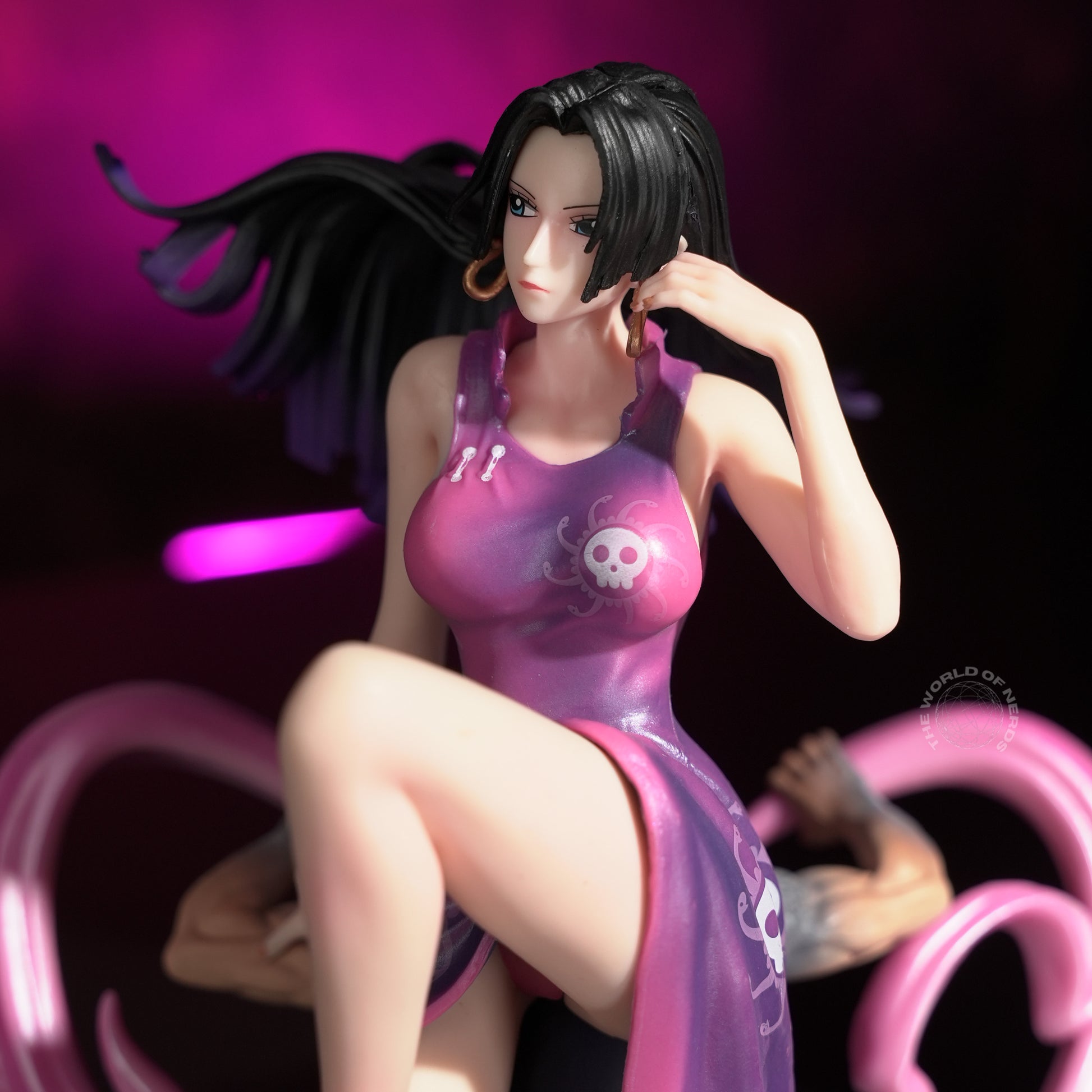 Boa Hancock Action Figure 22cm – One Piece Anime Collectible with Pink Serpent Base - The World Of Nerds