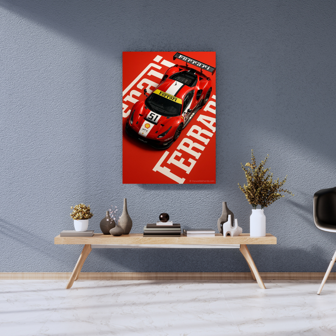 Ferrari GT Racing Edition A3+ HD Car Wall Poster - The World Of Nerds